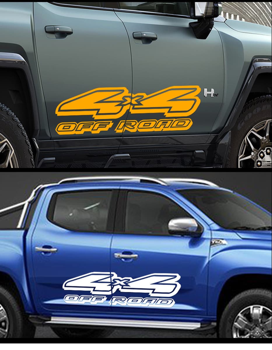 Персонализированные наклейки для украшения автомобиля, наклейки на кузов внедорожного пикапа, наклейки на окна 4X4OFFROAD,...