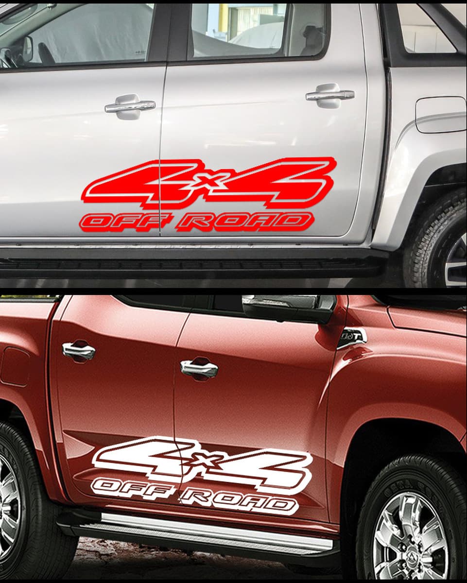 Персонализированные наклейки для украшения автомобиля, наклейки на кузов внедорожного пикапа, наклейки на окна 4X4OFFROAD,...