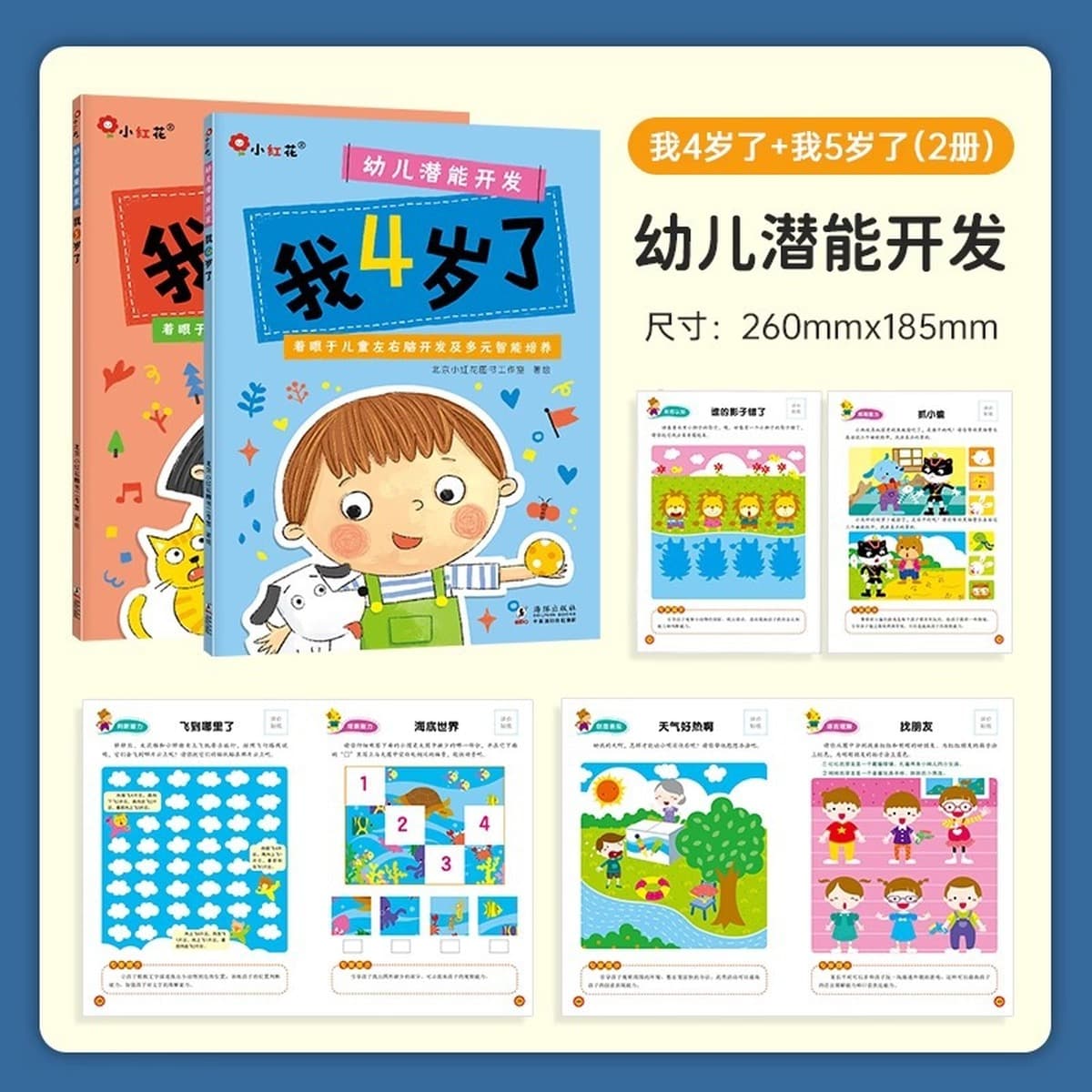 Учебная книга по логике мышления 2-3-4-6 лет 5 головоломок дошкольное обучение