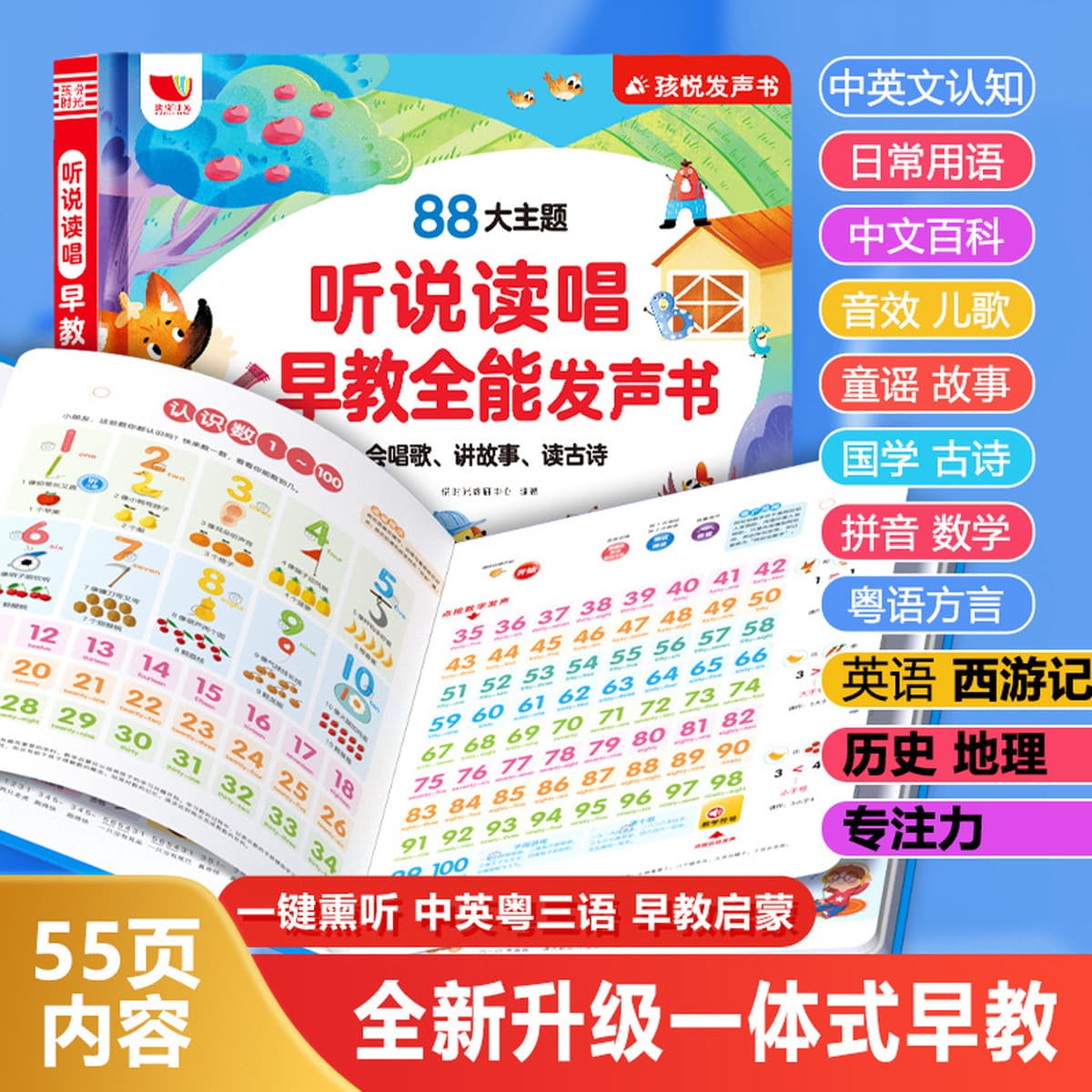 Говорящая аудиокнига для раннего образования От 0 до 6 лет дети Просветление Раннее Обучение детские игрушки обучающая...