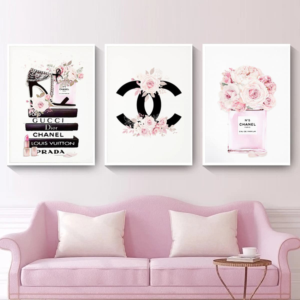 Внешняя торговля модное искусство картина флакон духов печать плакат цветок спальня книга обувь девушка украшение комнаты...