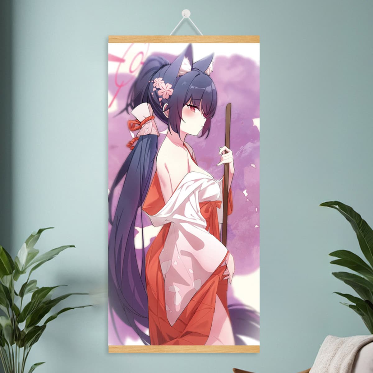 Мультяшный комикс, милый и симпатичный постер с девушкой, фабрика дропшипинга, рулонная картина из массива дерева, подвесная...