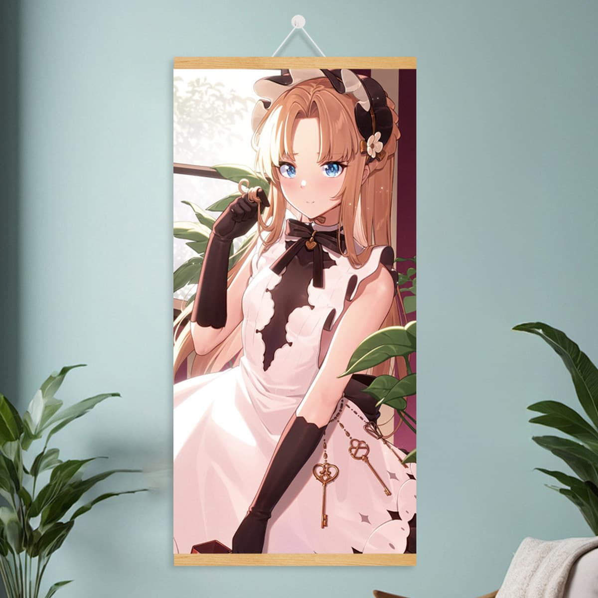 Мультяшный комикс, милый и симпатичный постер с девушкой, фабрика дропшипинга, рулонная картина из массива дерева, подвесная...