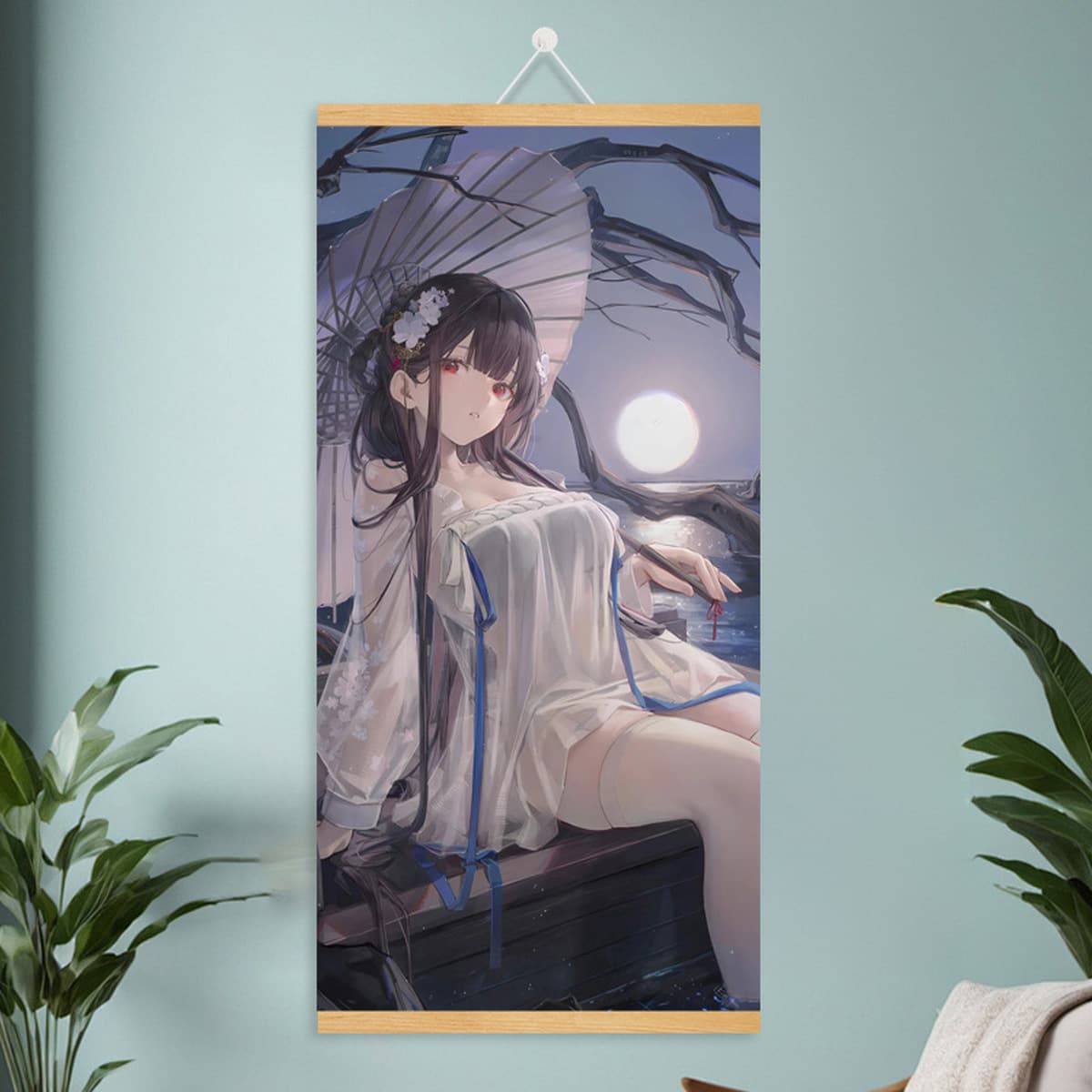 Мультяшный комикс, милый и симпатичный постер с девушкой, фабрика дропшипинга, рулонная картина из массива дерева, подвесная...