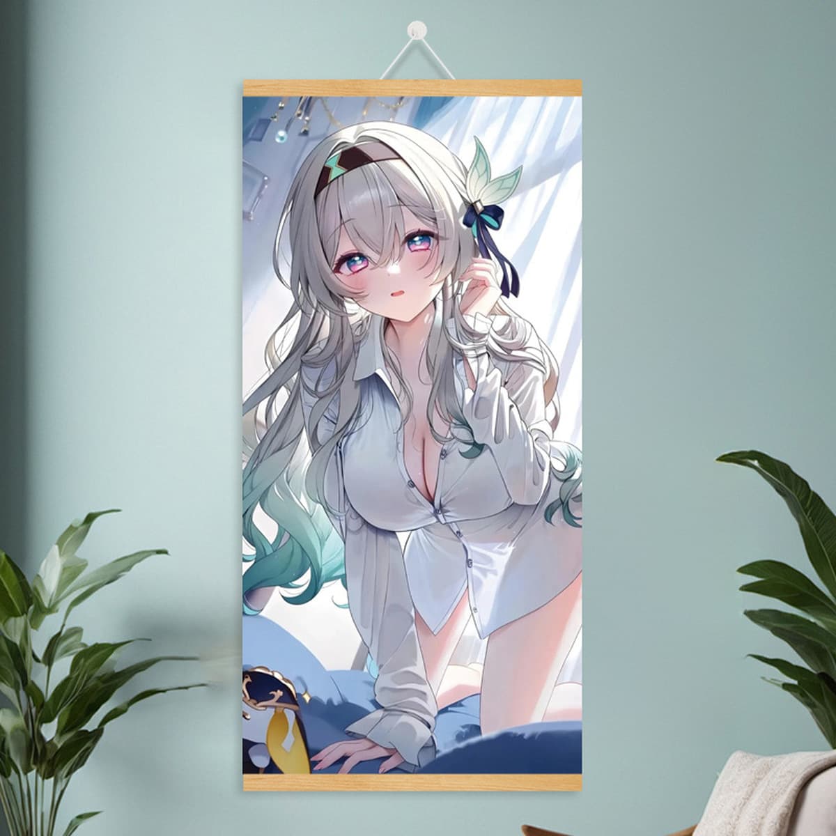 Мультяшный комикс, милый и симпатичный постер с девушкой, фабрика дропшипинга, рулонная картина из массива дерева, подвесная...