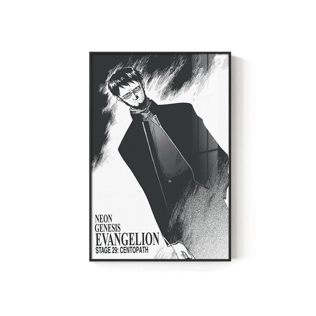 EVA Черно-белый комический плакат Декоративная роспись киберспорт комната кабинет спальня декоративная стена Евангелион...