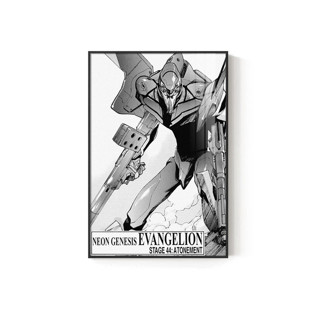 EVA Черно-белый комический плакат Декоративная роспись киберспорт комната кабинет спальня декоративная стена Евангелион...