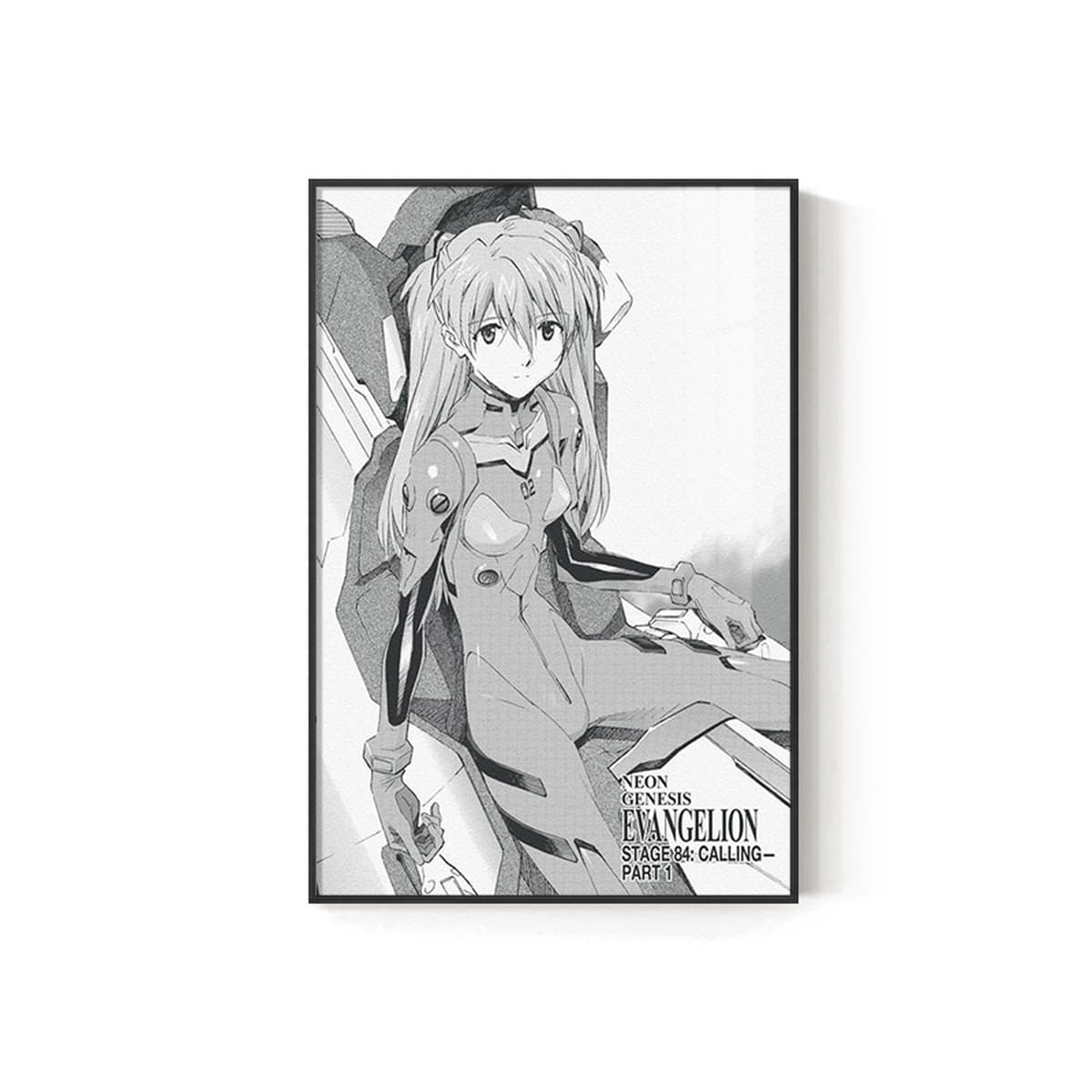 EVA Черно-белый комический плакат Декоративная роспись киберспорт комната кабинет спальня декоративная стена Евангелион...