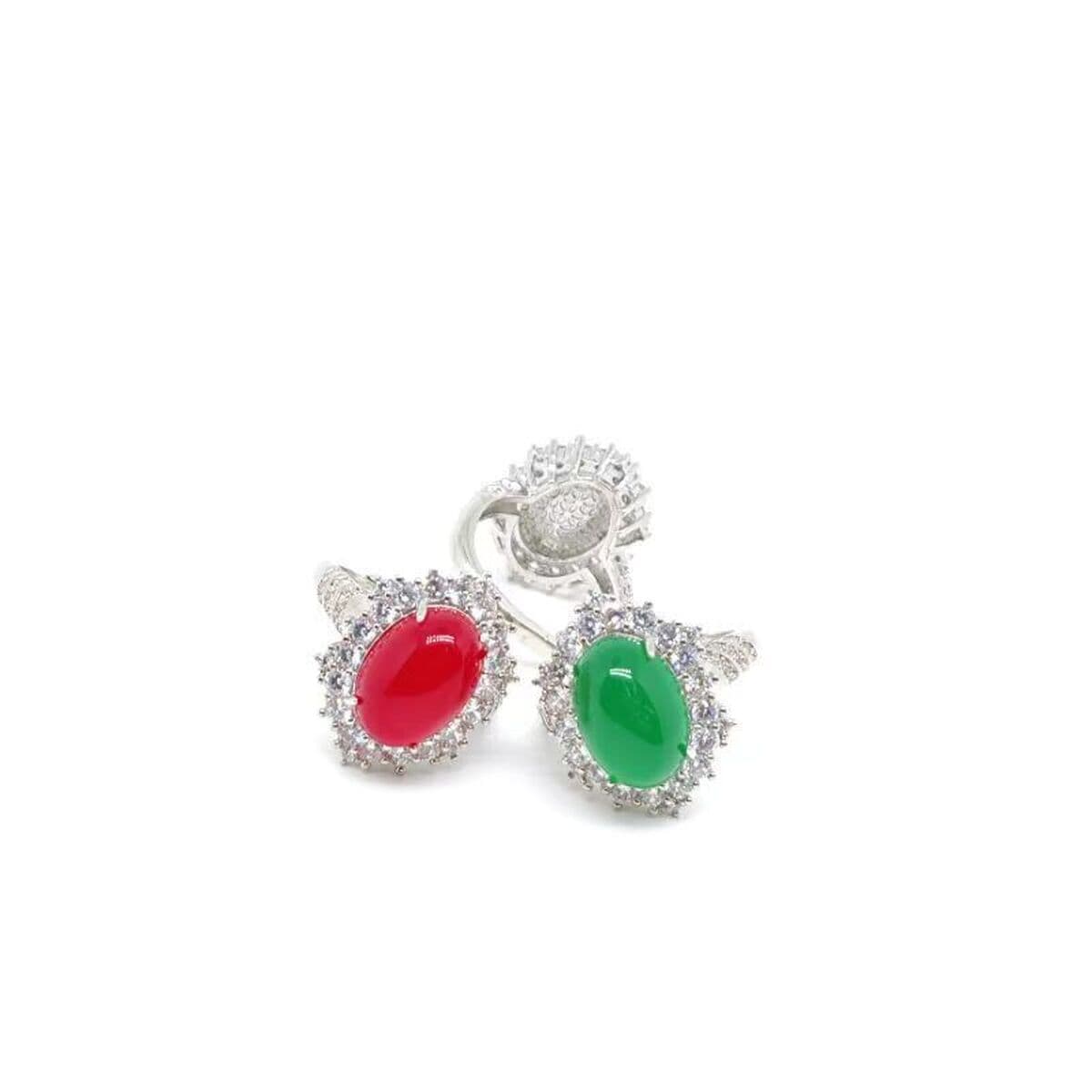 Роскошное кольцо с белым халцедоном и дизайном личи, новое кольцо в китайском стиле, ювелирные изделия с поверхностью яйца...