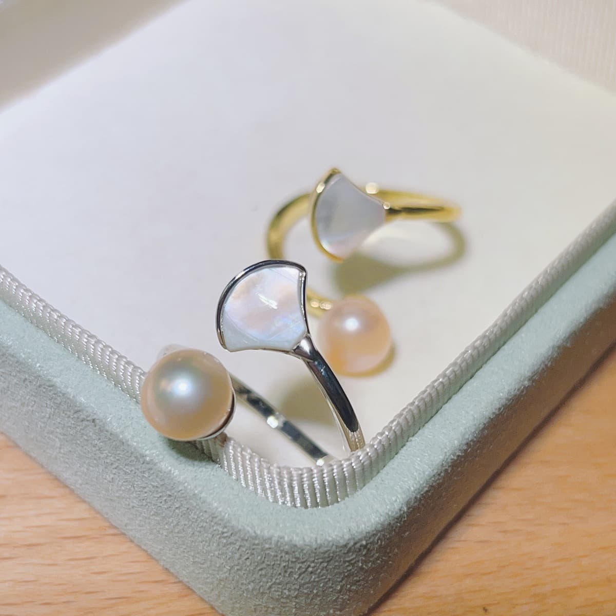 Французский натуральный жемчуг веерообразный натуральный моллюсков серьги нишевые дизайн высокого уровня чувство серьги...