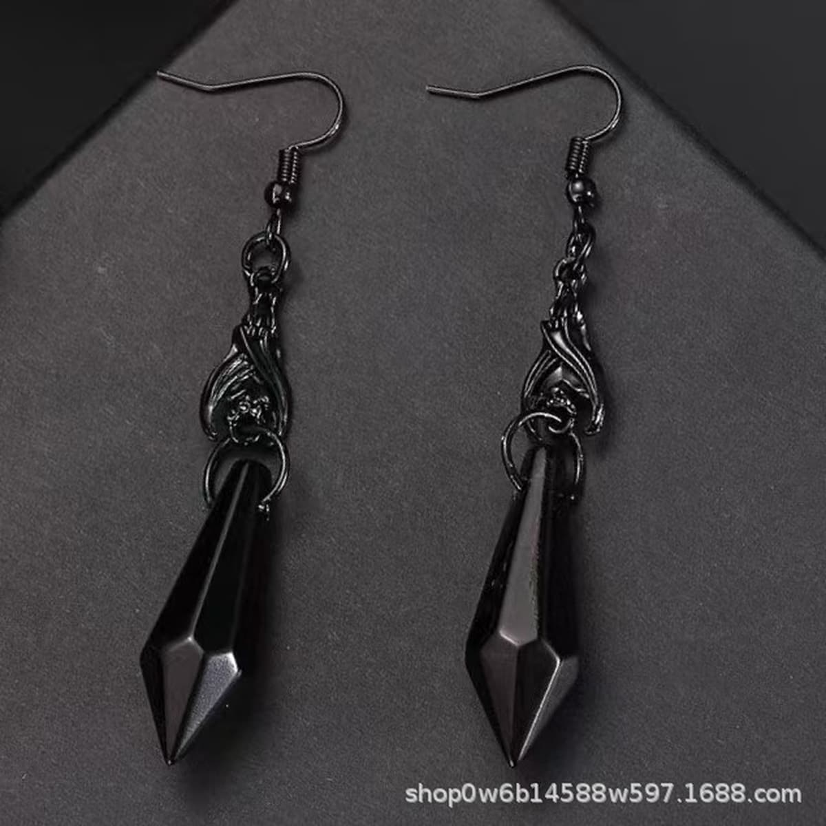 Трансграничные популярные серьги-подвески с красными, черными, зелеными и фиолетовыми драгоценными камнями, декоративные...