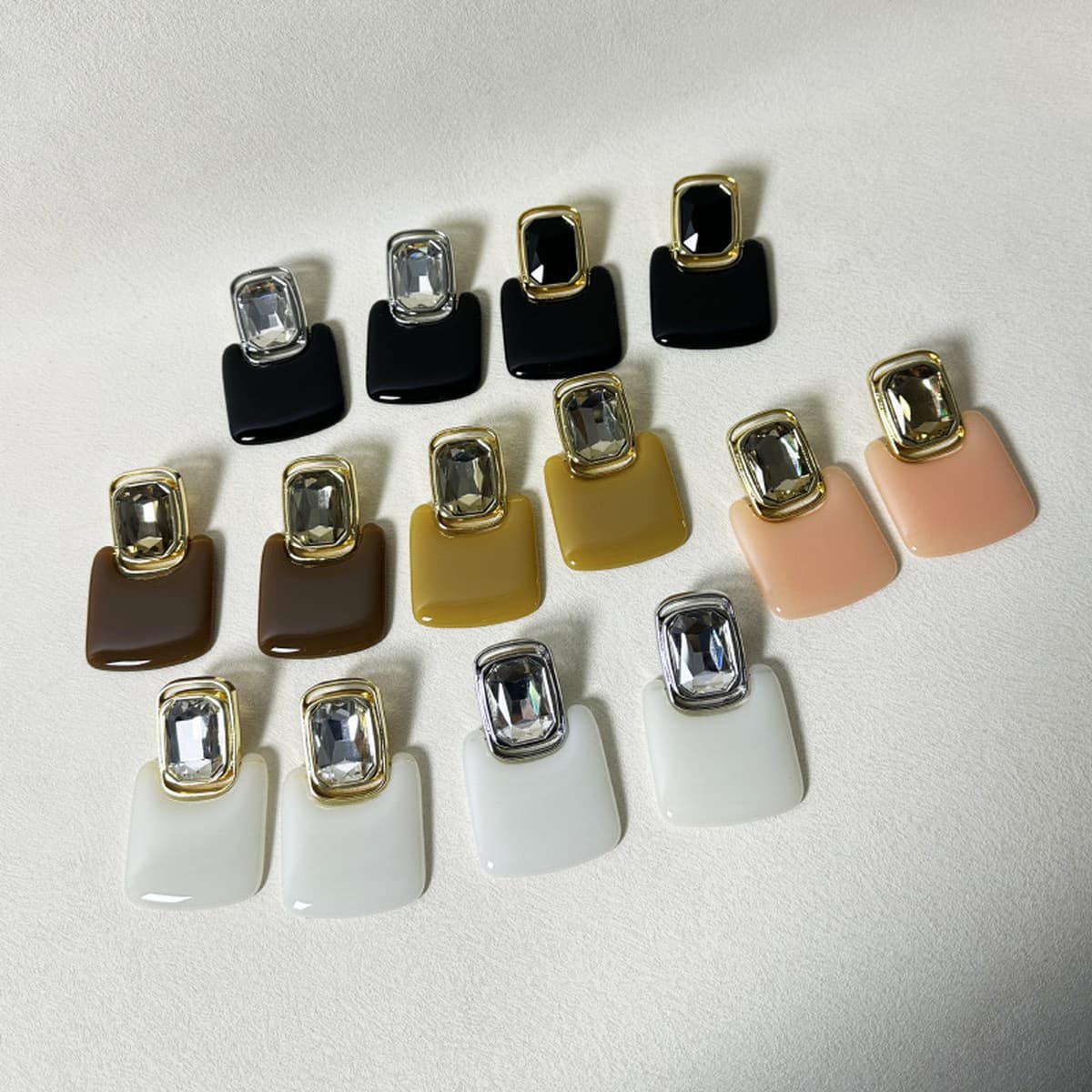 Европейские и американские легкие экстравагантные высококлассные зеркальные смолы геометрические квадратные драгоценные...