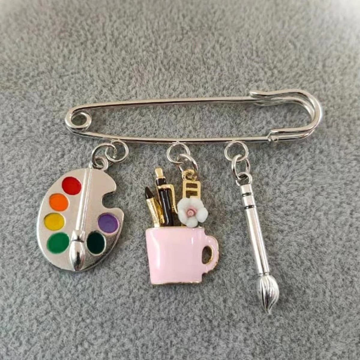 Персонализированная, креативная, красочная палитра художника, кисти, броши, ювелирные изделия художника, учить