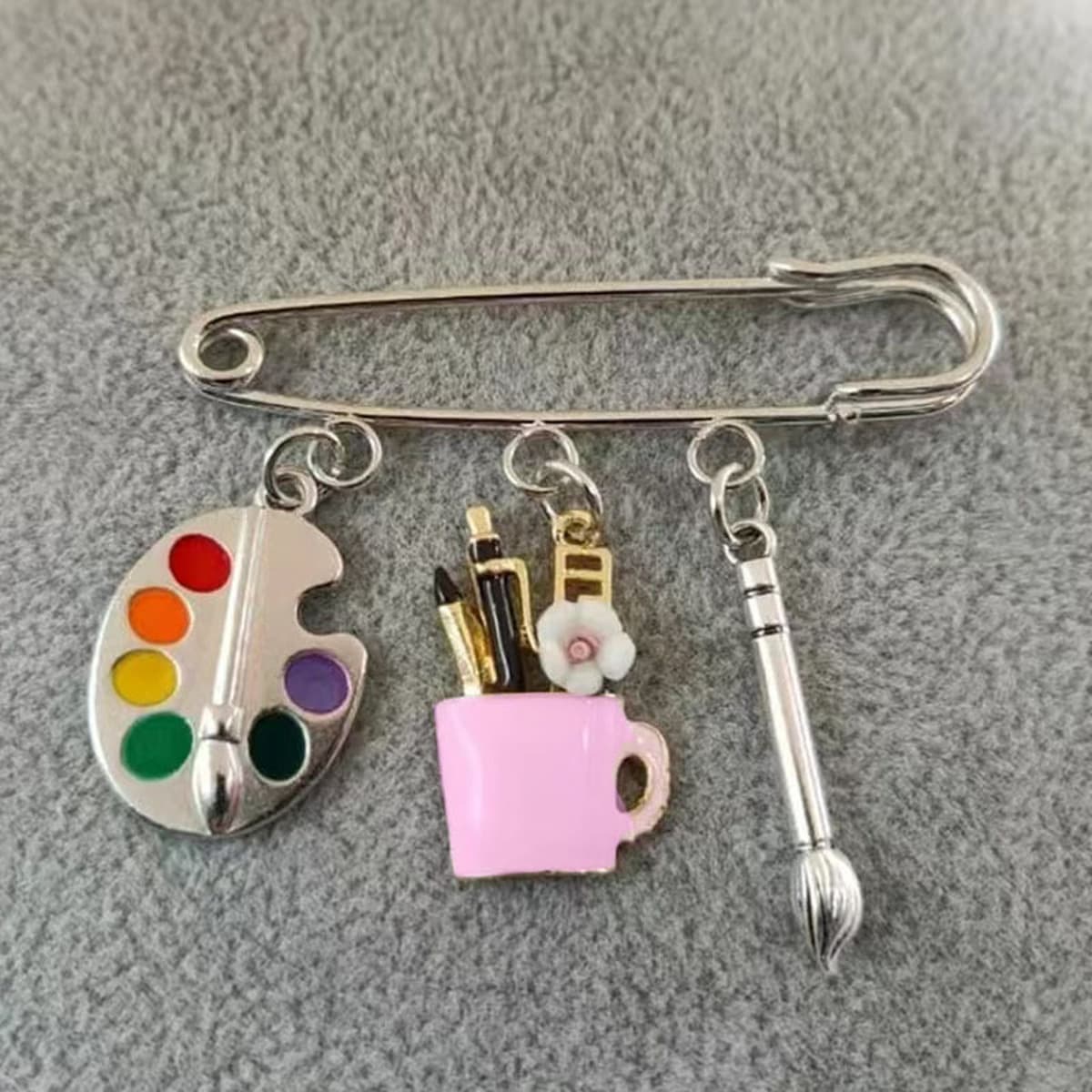 Персонализированная, креативная, красочная палитра художника, кисти, броши, ювелирные изделия художника, учить