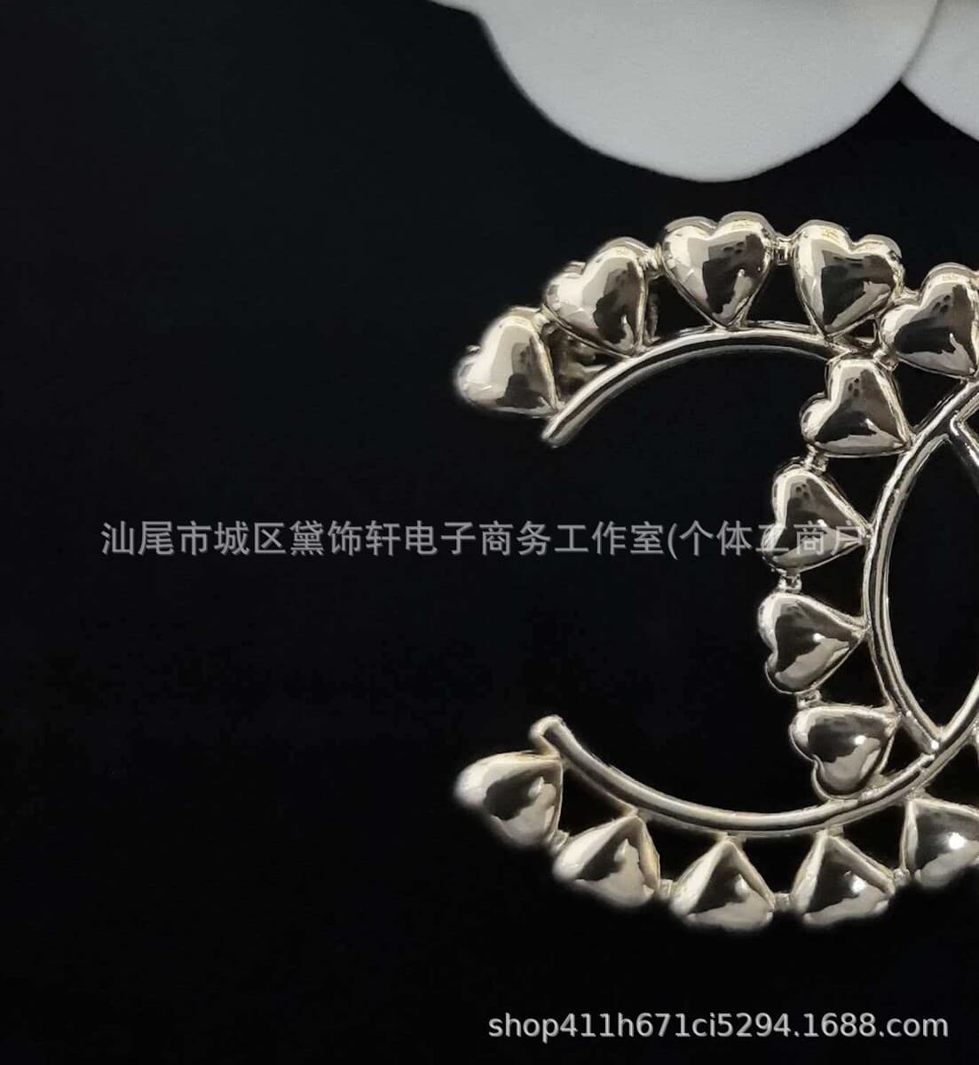 Брошь Chanel Double C с полным алмазным паве, квадратная брошь с бриллиантами и жемчугом, брошь-камелия Chanel, маленькая...