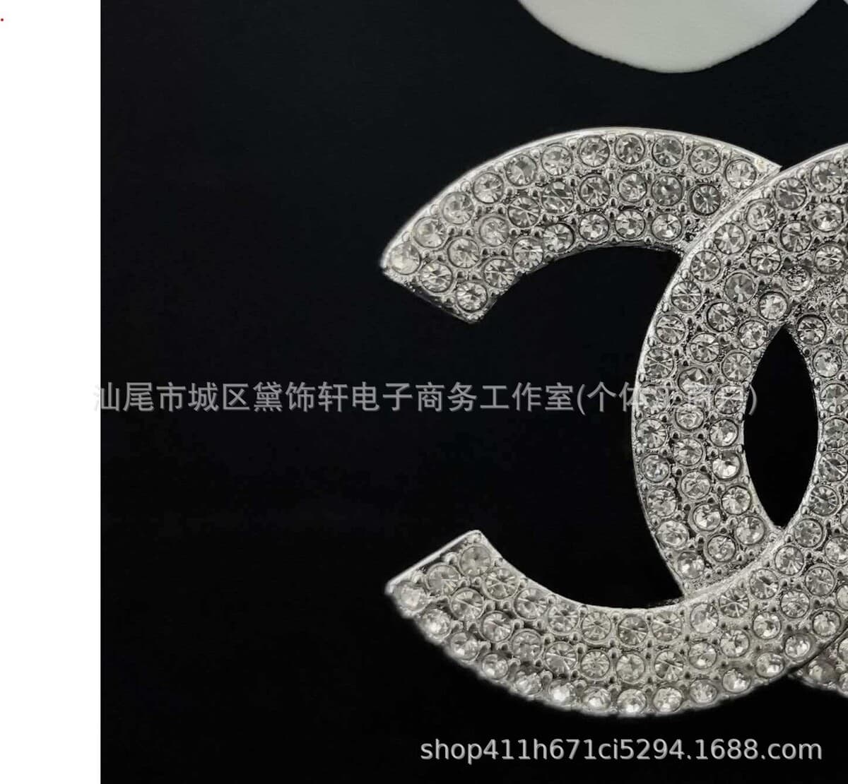 Брошь Chanel Double C с полным алмазным паве, квадратная брошь с бриллиантами и жемчугом, брошь-камелия Chanel, маленькая...