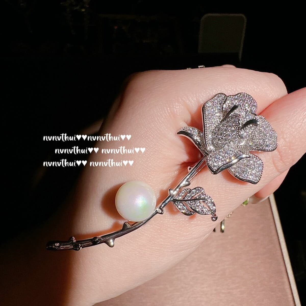 Мохито Изумрудная Роза Брошь Винтаж 18 карат позолоченный градиент зеленый лист лотоса циркона