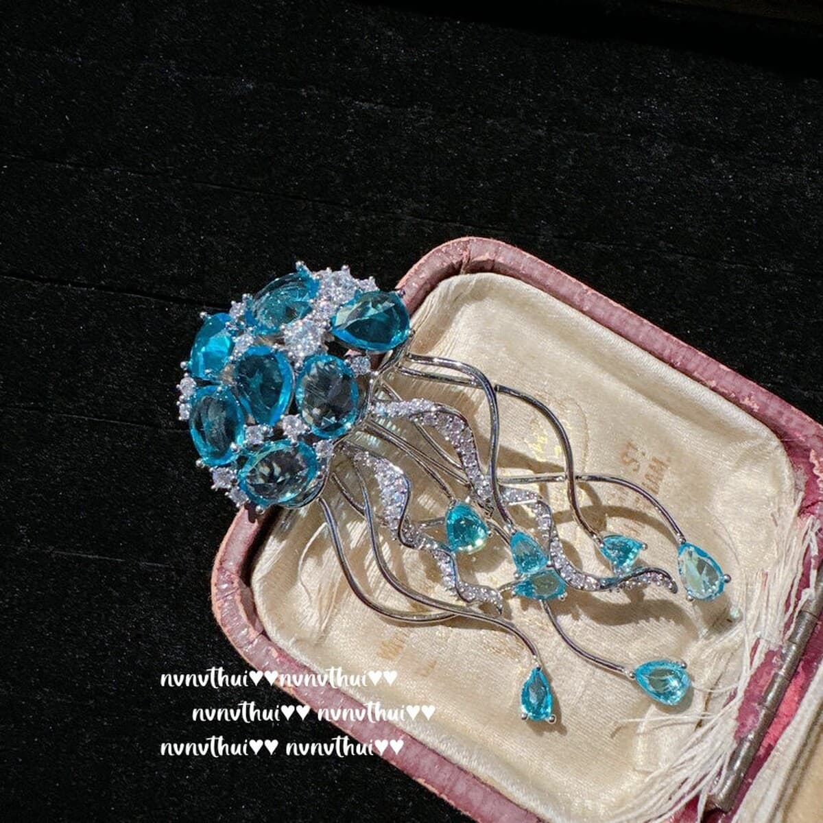 Мохито Изумрудная Роза Брошь Винтаж 18 карат позолоченный градиент зеленый лист лотоса циркона