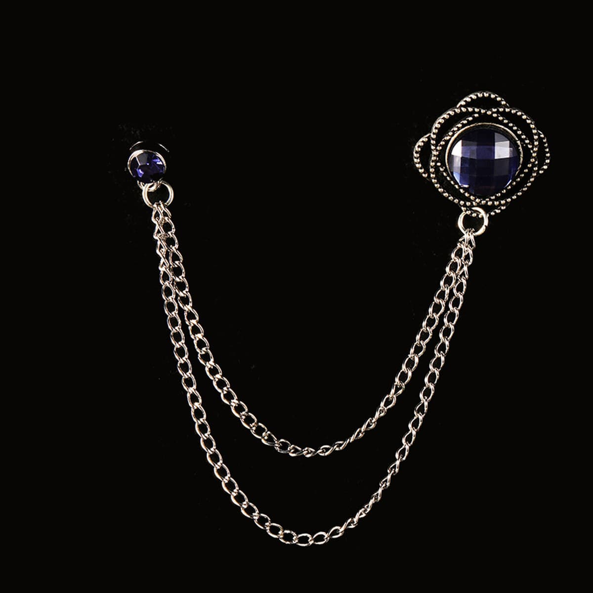 Зимний новый модный рубиновый свитер цепочка броши темперамент элегантный коктейльный костюм дикий корсаж