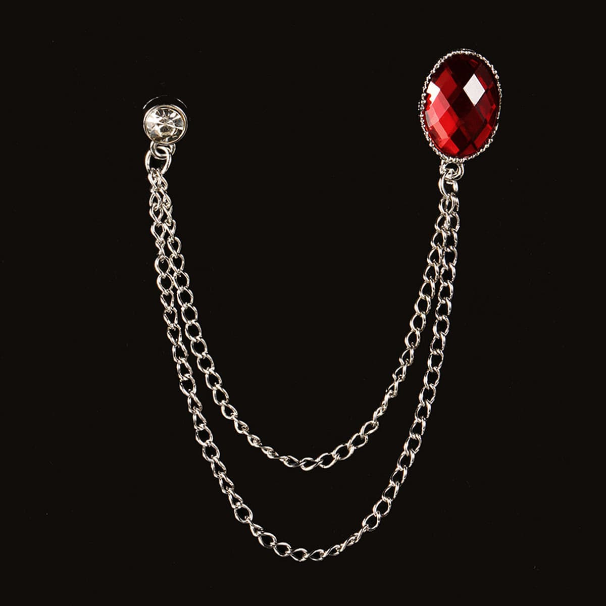 Зимний новый модный рубиновый свитер цепочка броши темперамент элегантный коктейльный костюм дикий корсаж