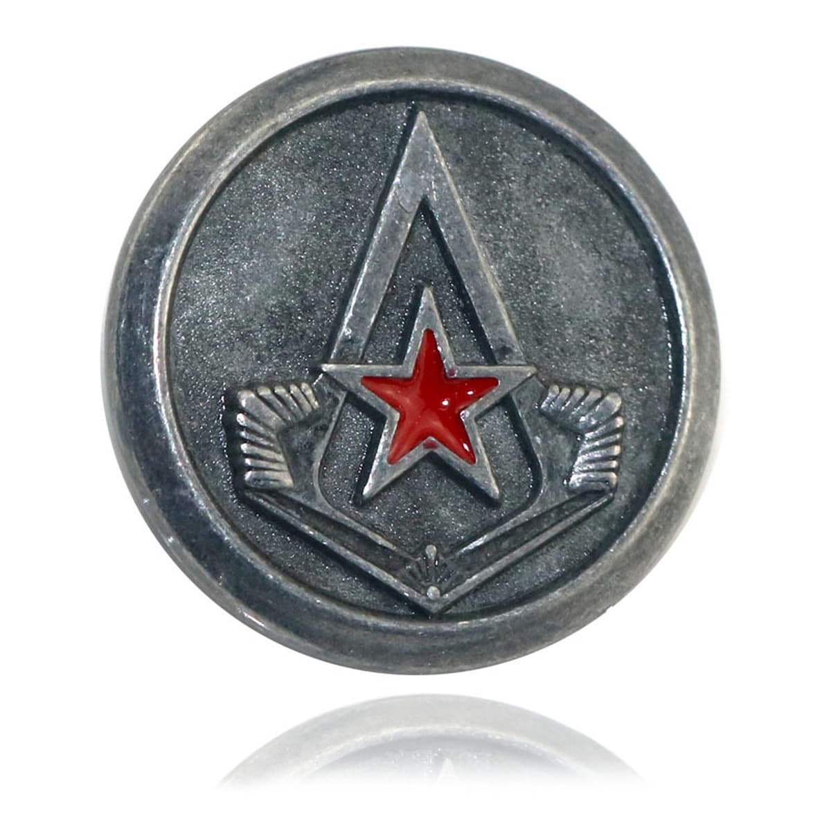 Игровые аксессуары: значок/брошь Assassin's Creed, кольцо из сплава с головой призрака, аниме, оптом