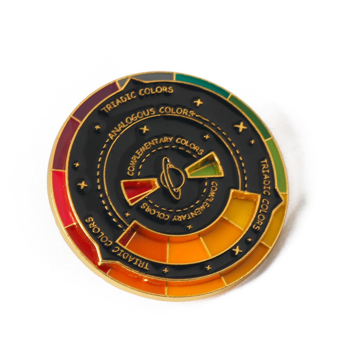 Новый Творческий вращающийся мой выбор цвета брошь значок металлический поворотный стол колесо брелок кулон ожерелье