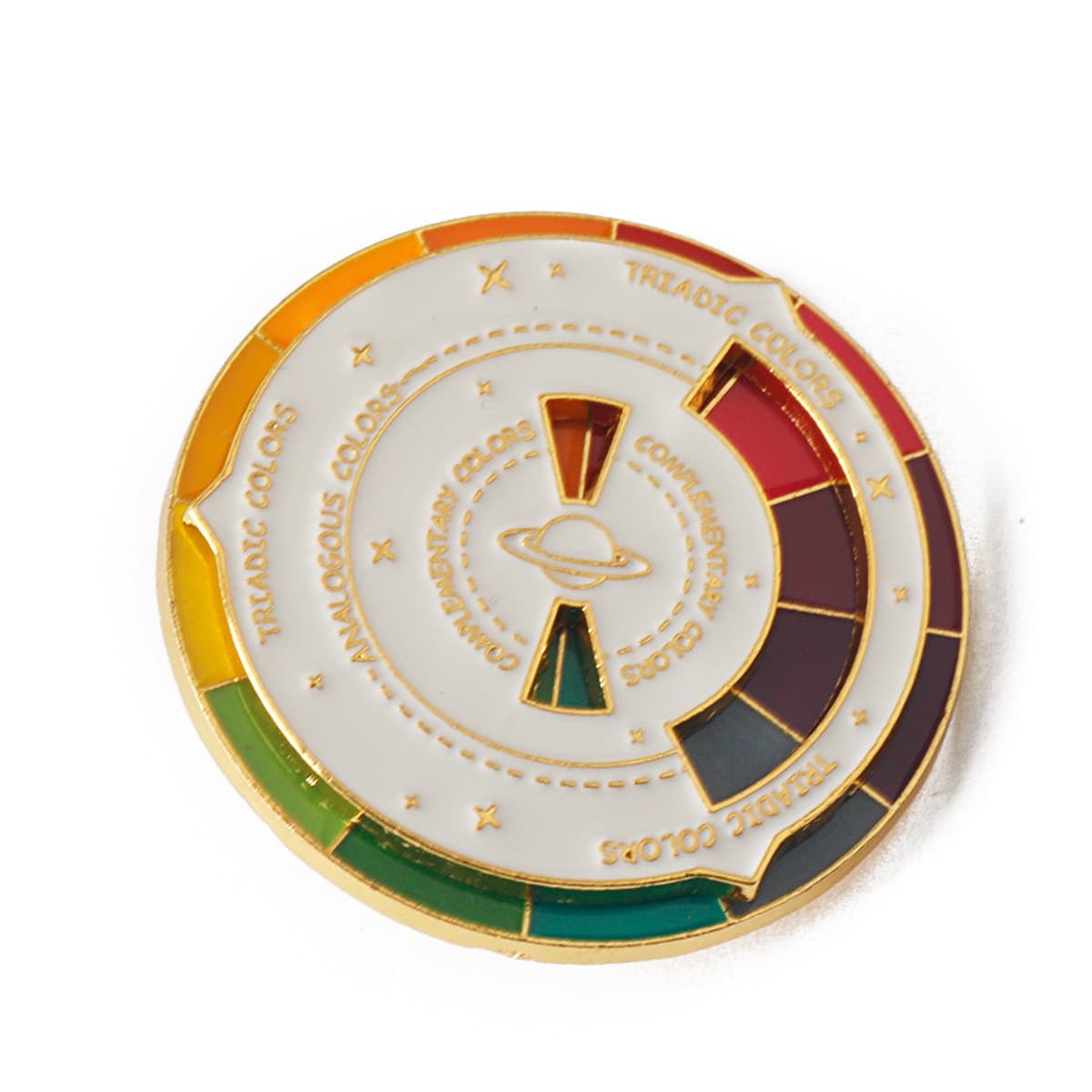 Новый Творческий вращающийся мой выбор цвета брошь значок металлический поворотный стол колесо брелок кулон ожерелье