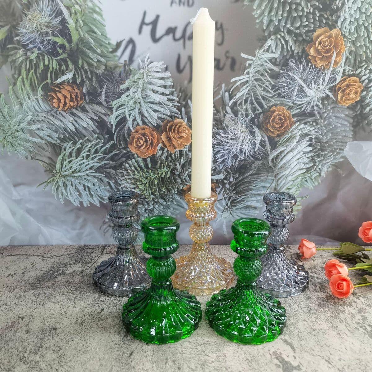 Простой стеклянный подсвечник в европейском стиле, гостиничный бытовой стержень, восковая основа, романтический обеденный...