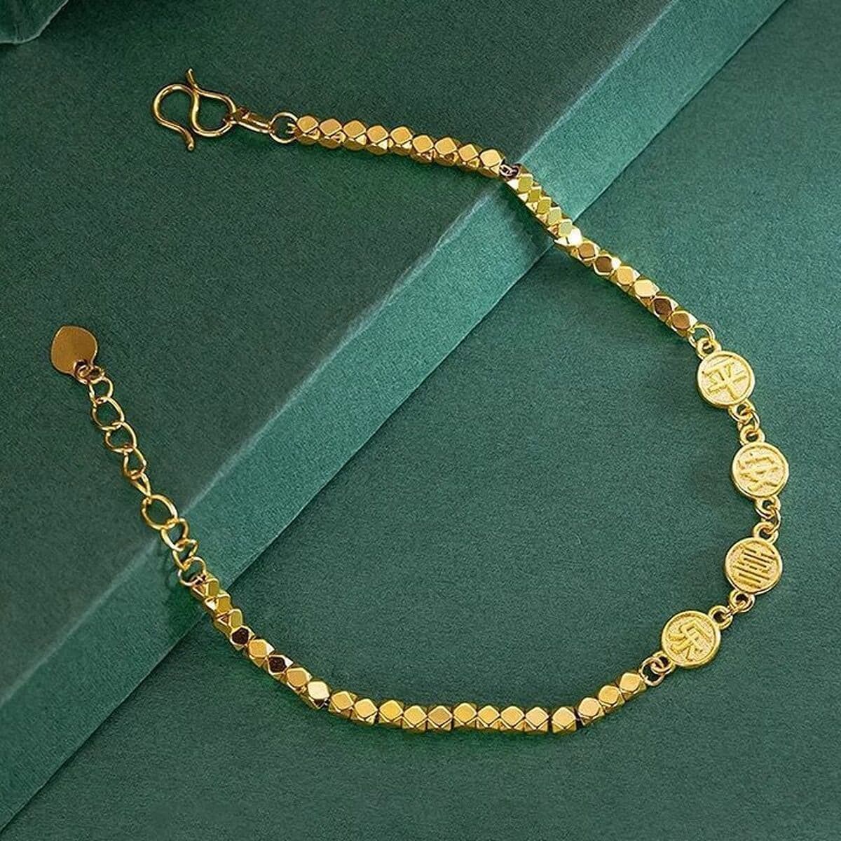 Разбитое золото Безопасный и радостный браслет Маленькая красная книга того же вьетнамского песка, разбитое серебро, два...