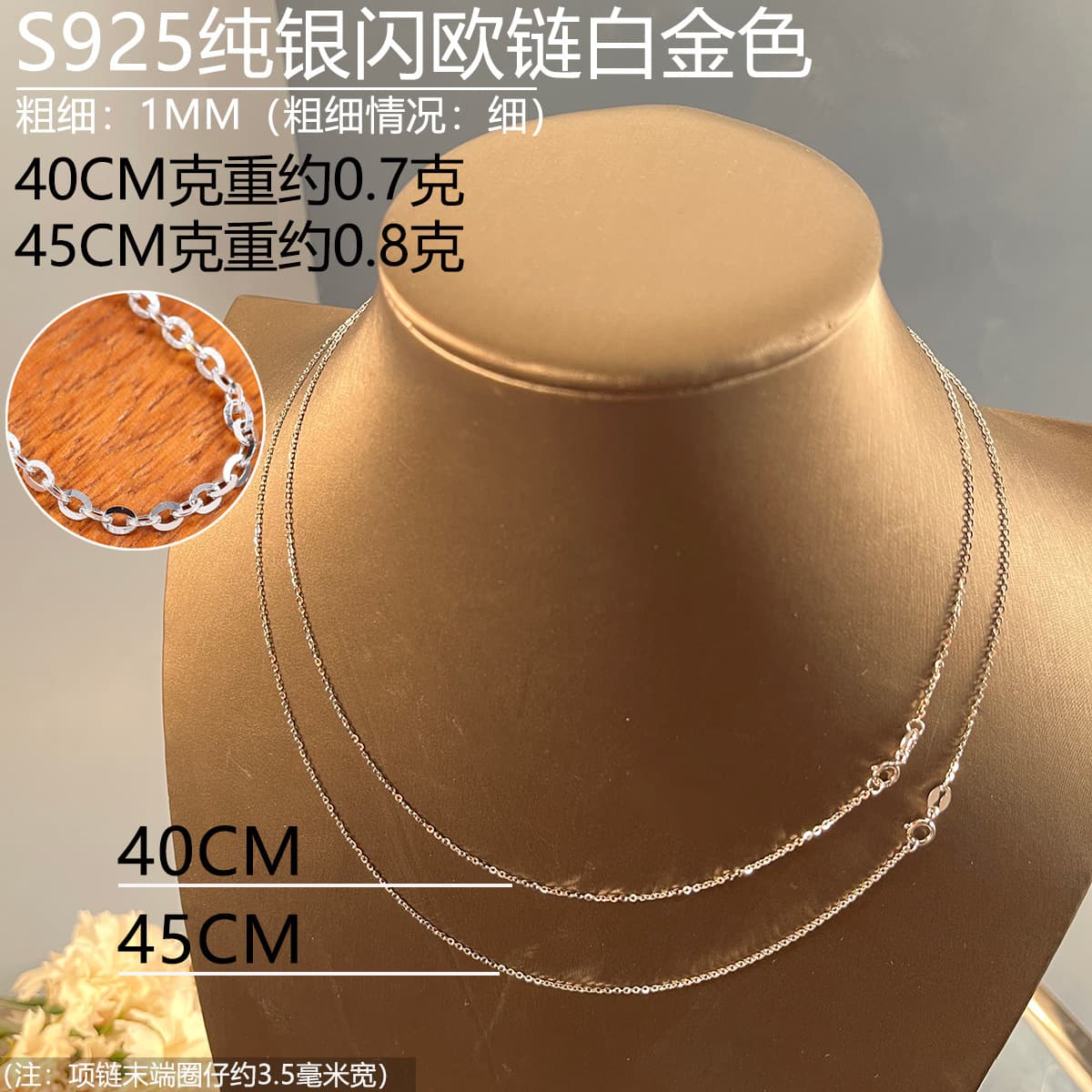 Ожерелье из стерлингового серебра S925, женская цепочка на ключицу, О-образная цепочка, европейское ожерелье, подвеска,...