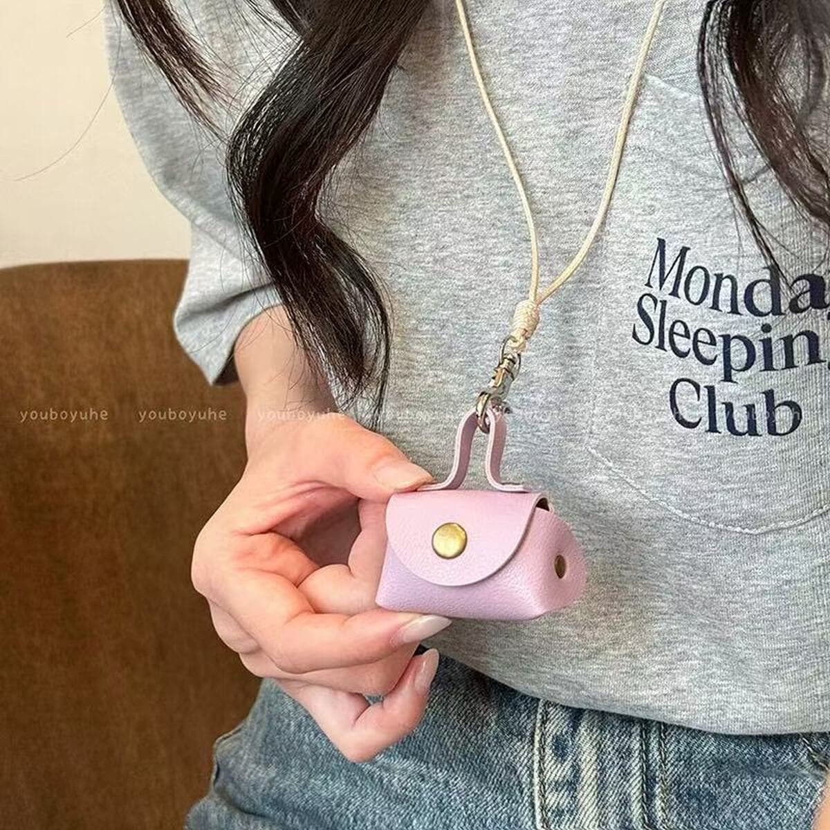 Кожаная магнитная шея очки сумка ожерелье женская сумка сумка солнцезащитные очки подвеска 2025 новый стиль изысканная...