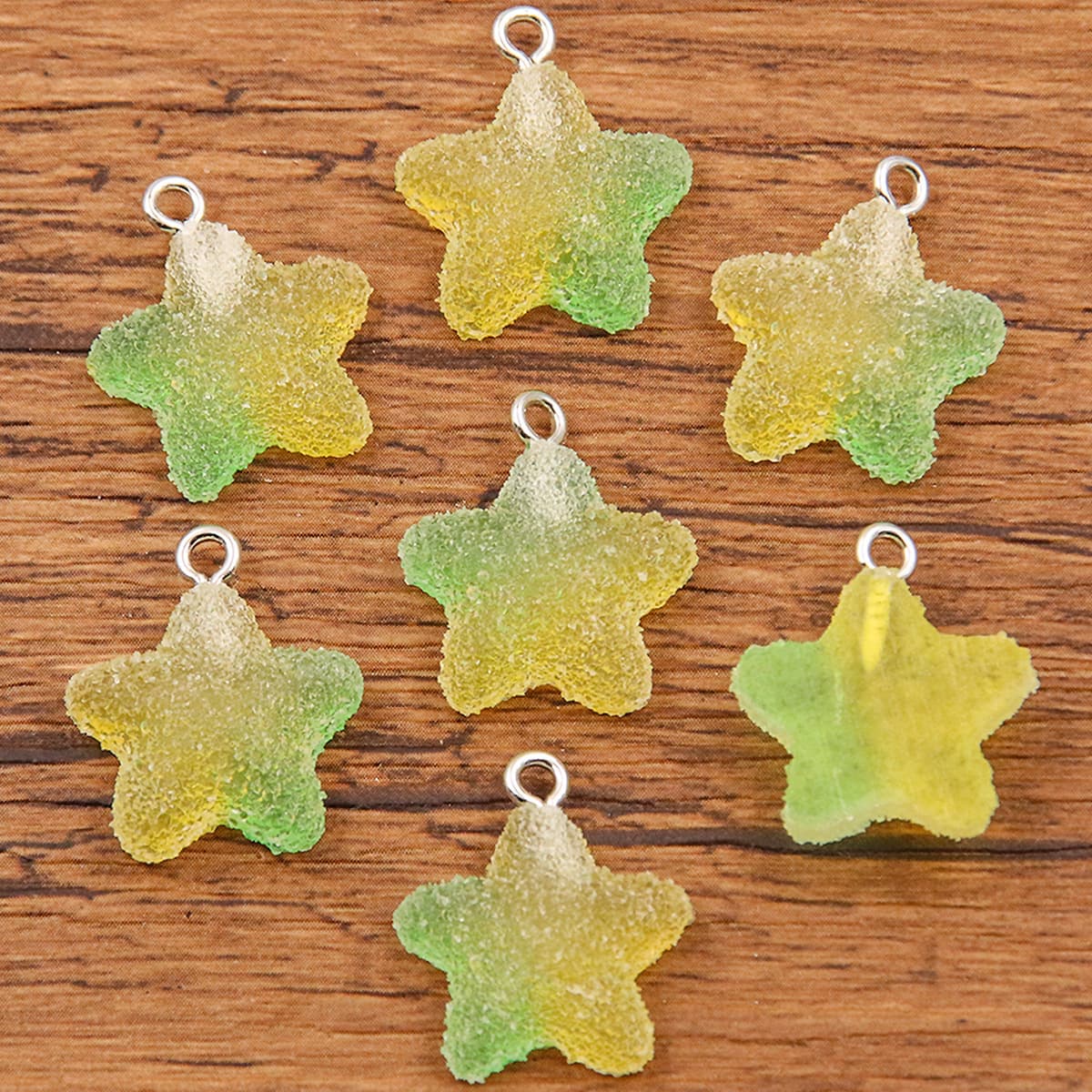 3 DIY аксессуары из смолы градиент медведь персик сердце кулон Смола Шарм Кулон багажное ожерелье аксессуары