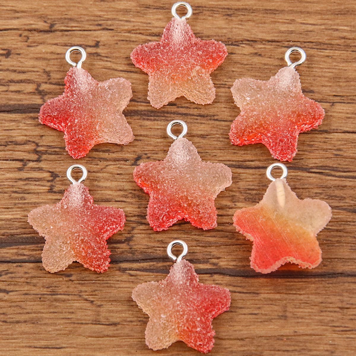 3 DIY аксессуары из смолы градиент медведь персик сердце кулон Смола Шарм Кулон багажное ожерелье аксессуары