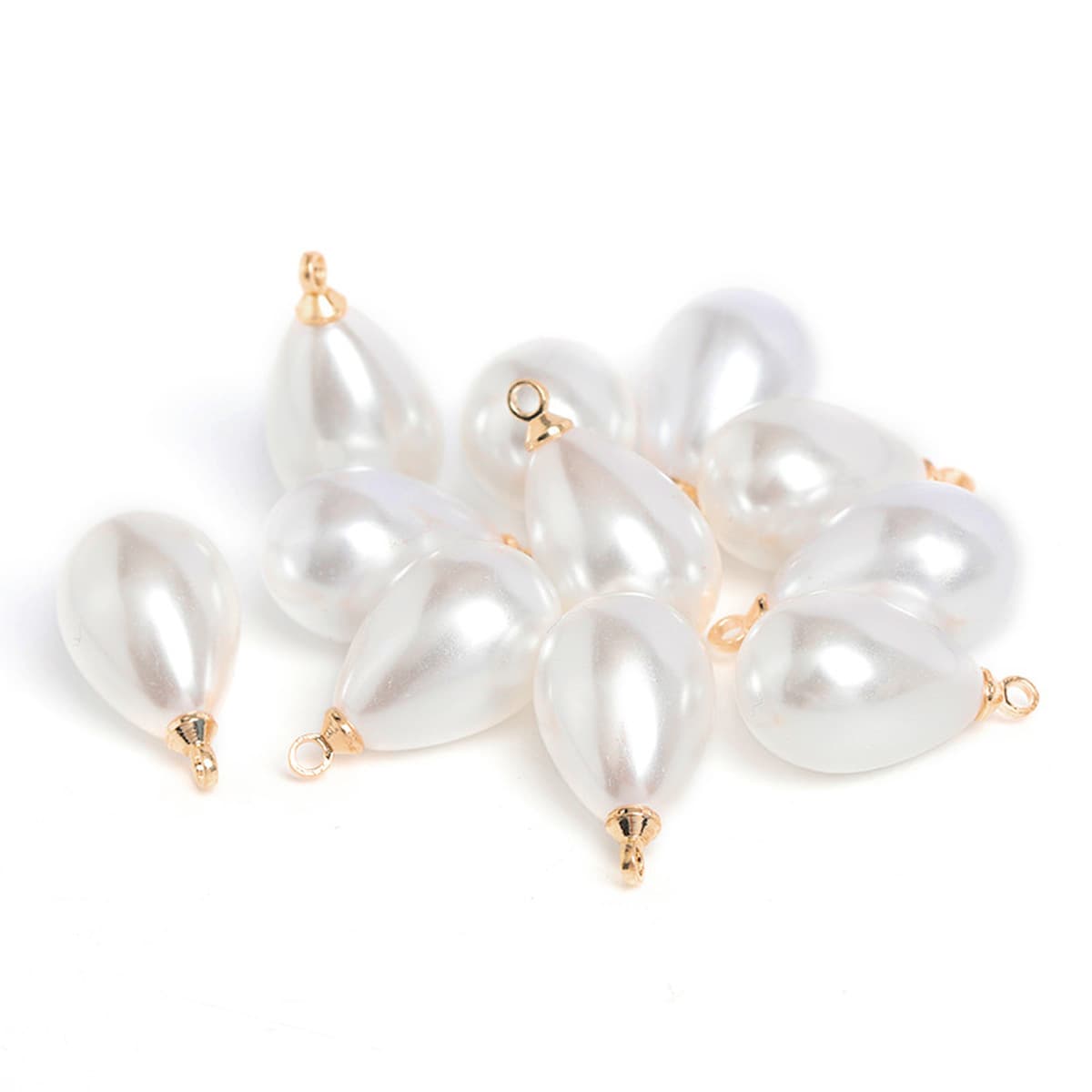 Фабрика в наличии ABS овечий глаз имитация жемчуга подсветка капли воды золотой кулон ожерелье свободный шарик кулон...