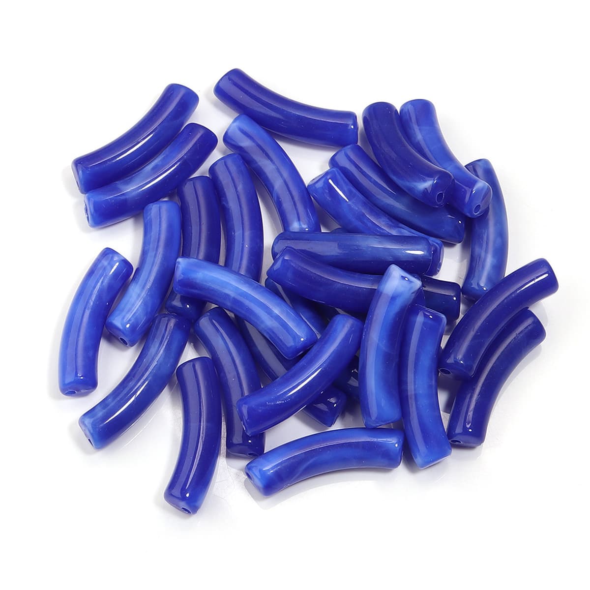 Изогнутая трубка, акриловые одноцветные смешанные цветные трубчатые бусины, ожерелье «сделай сам», ручные украшения,...