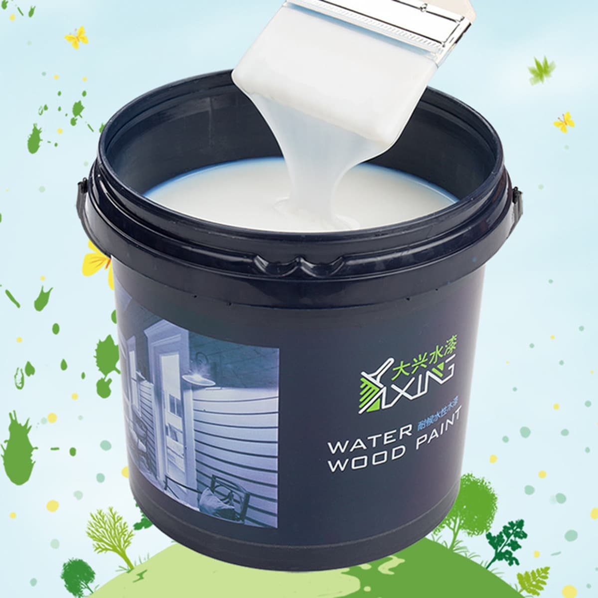 Водостойкая краска для дерева Daxing, экологически чистая краска, краска для наружных полов, краска для реставрации мебели,...