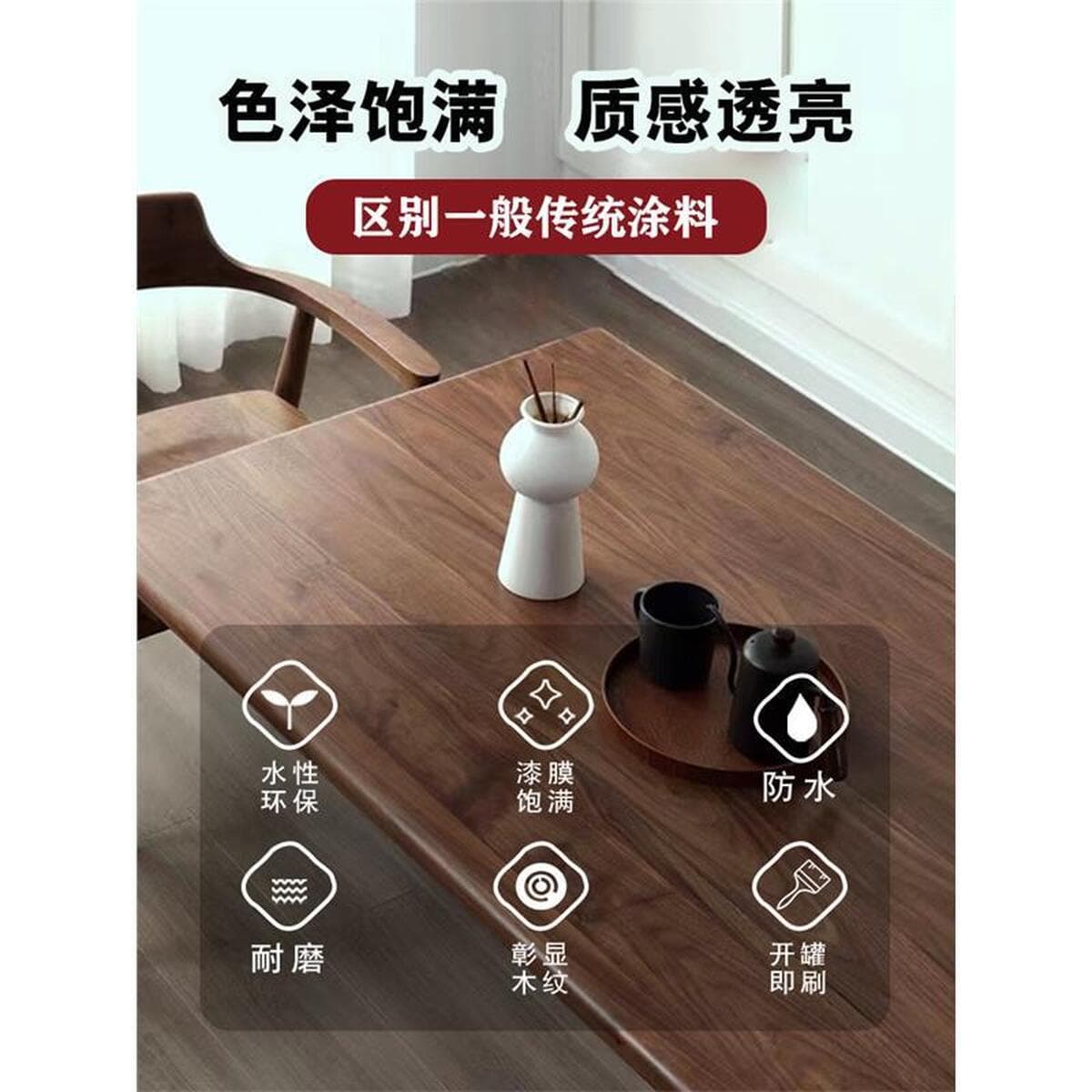 Цветная краска орехового дерева для ремонта деревянных дверей краска черный древесный воск масло на водной основе