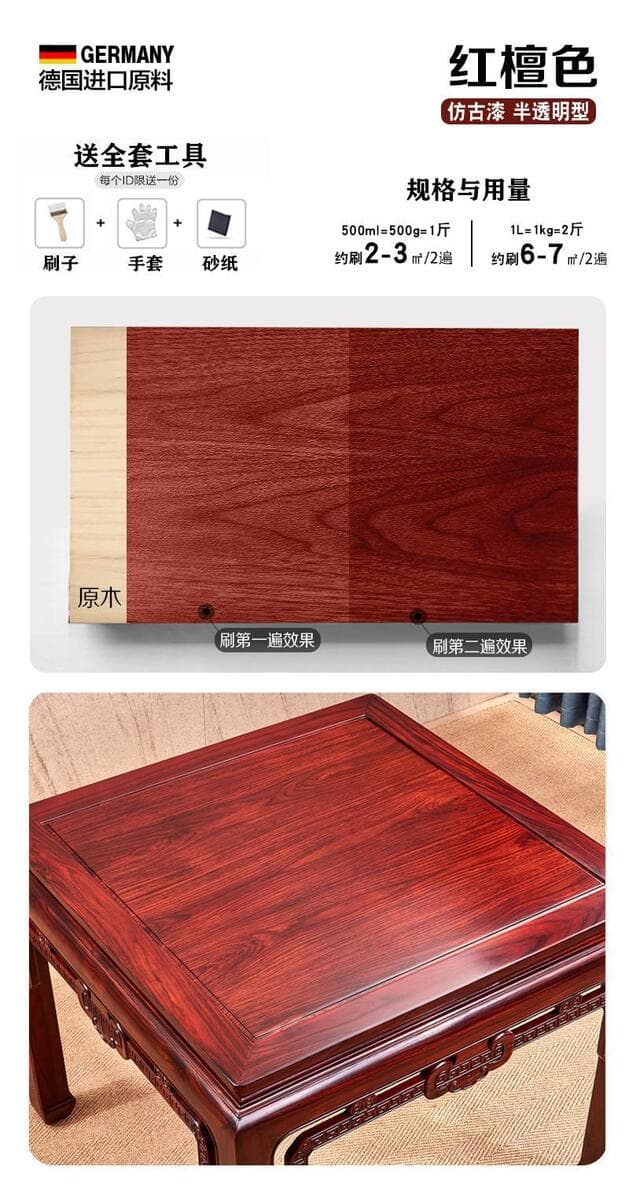 Цветная краска орехового дерева для ремонта деревянных дверей краска черный древесный воск масло на водной основе