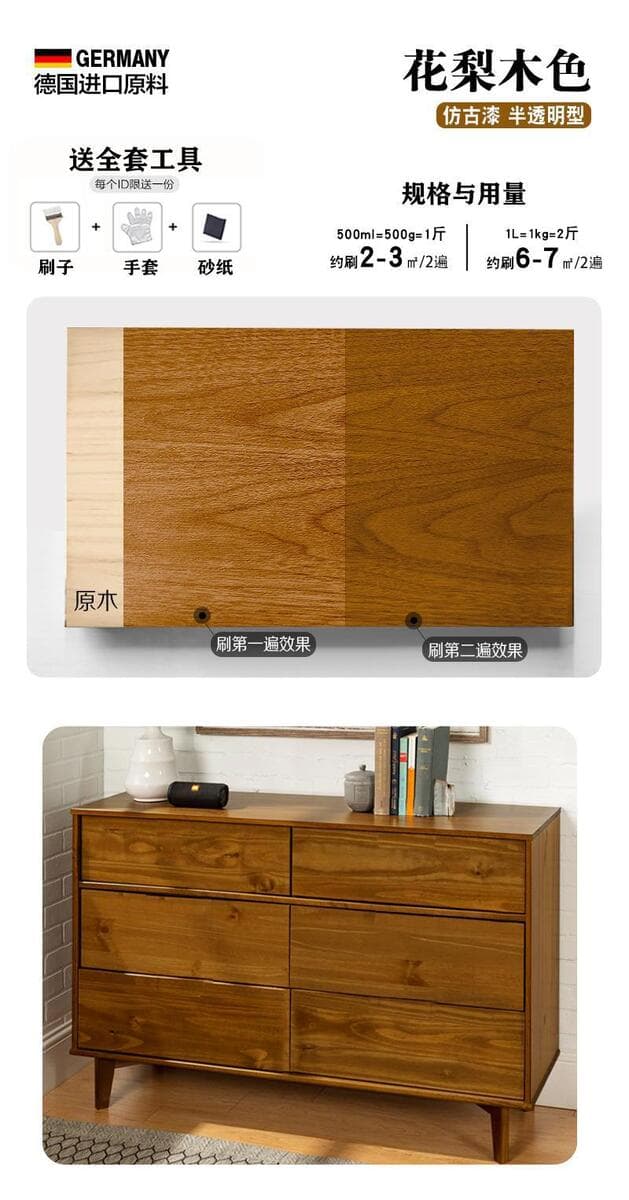 Цветная краска орехового дерева для ремонта деревянных дверей краска черный древесный воск масло на водной основе