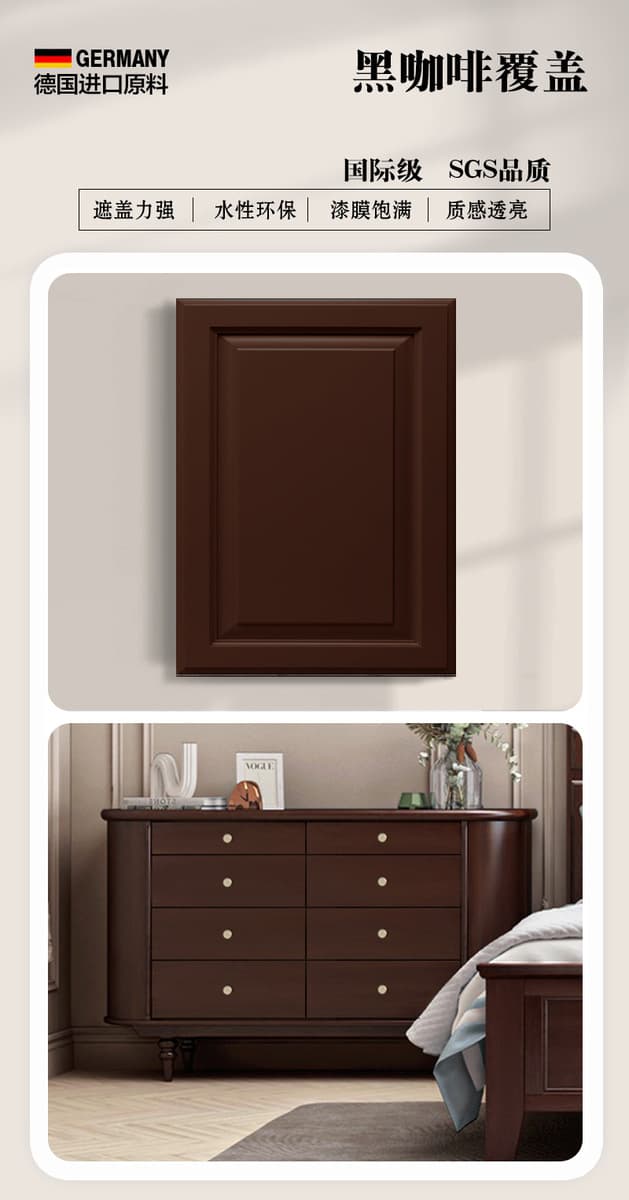 Цветная краска орехового дерева для ремонта деревянных дверей краска черный древесный воск масло на водной основе