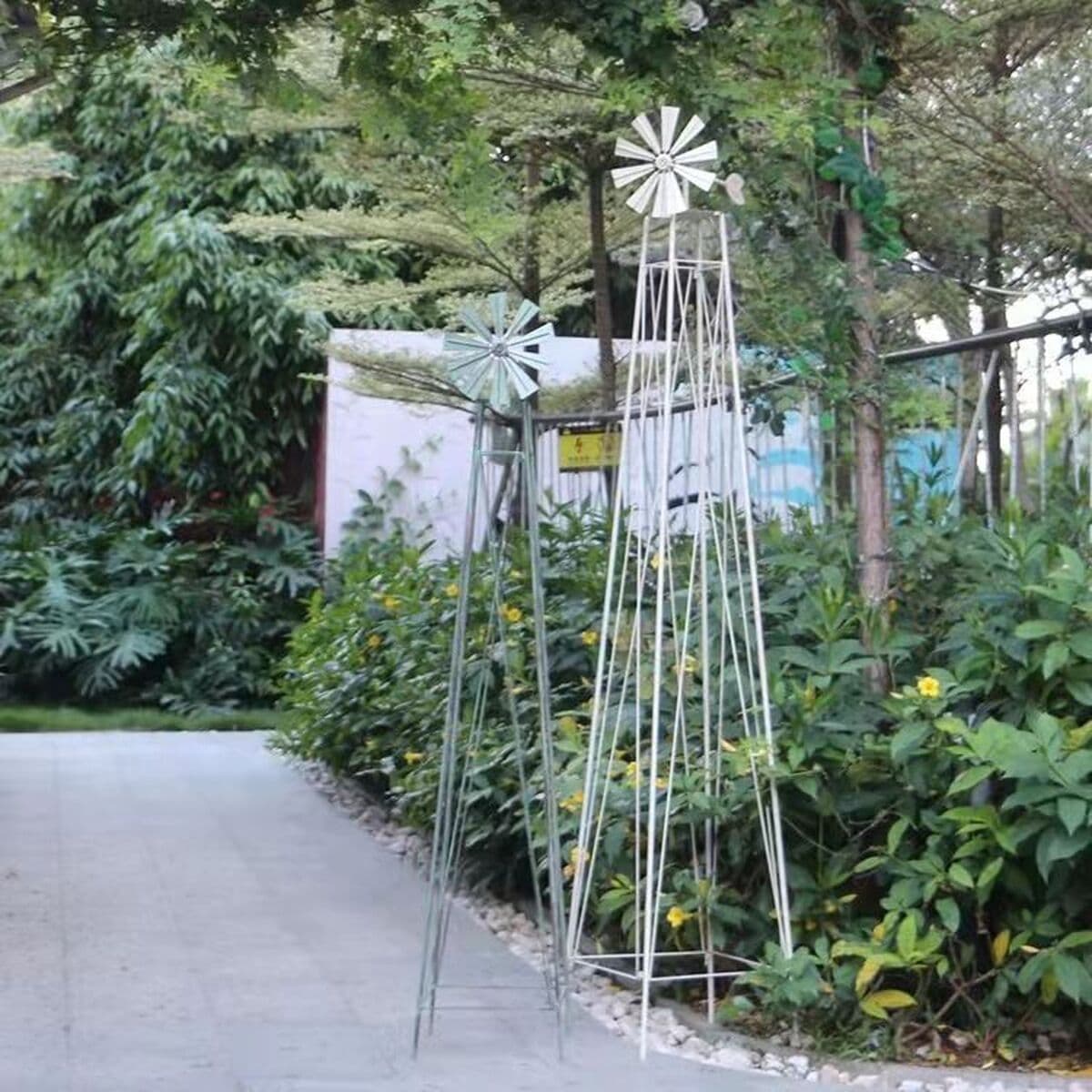 Американский старый кованый ветряная мельница из ротанга кронштейн клематис завод лазанье цветочная подставка вилла сад двор...