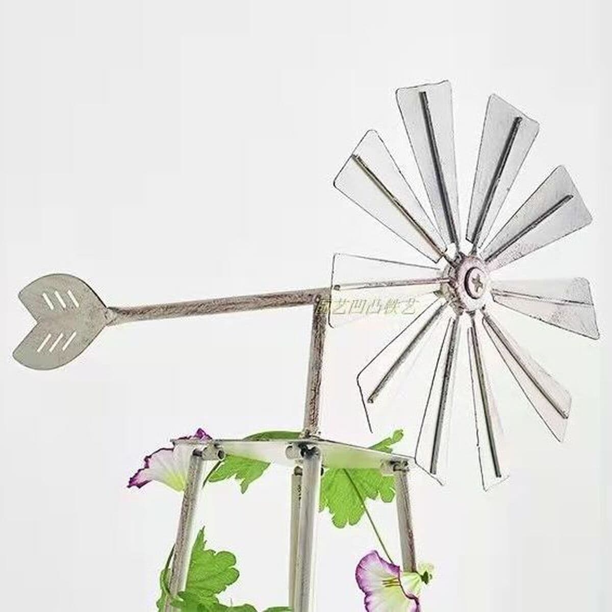 Американский старый кованый ветряная мельница из ротанга кронштейн клематис завод лазанье цветочная подставка вилла сад двор...