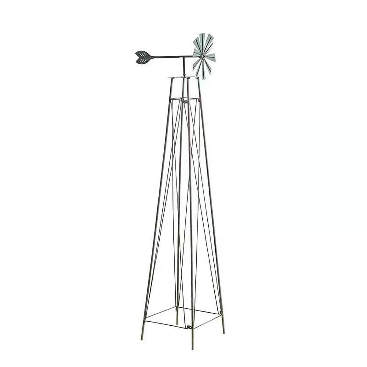 Американский старый кованый ветряная мельница из ротанга кронштейн клематис завод лазанье цветочная подставка вилла сад двор...