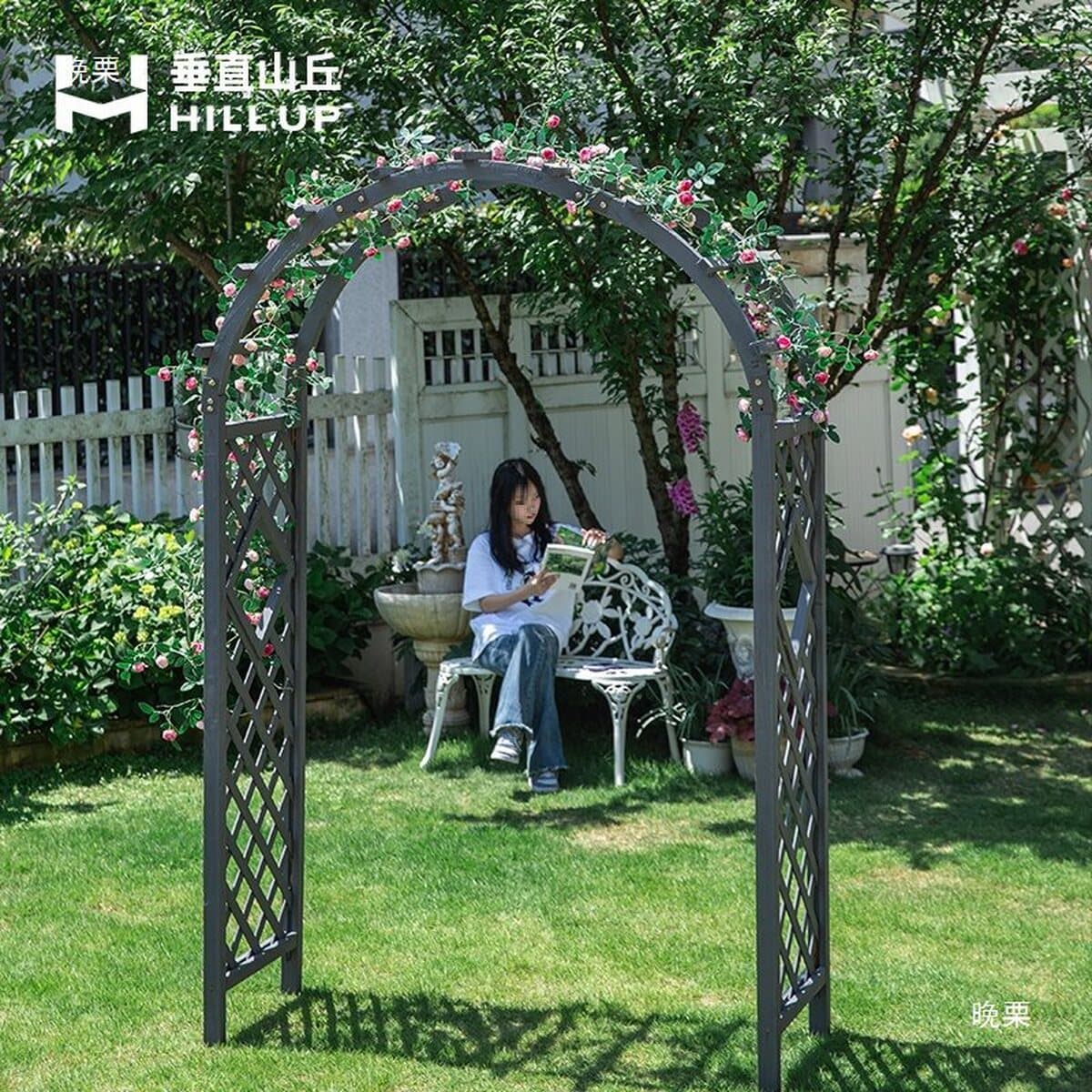 Антикоррозионная деревянная арка, подставка для цветов, купольный дом, сад, роза, беседка с посадочной коробкой, вход во...