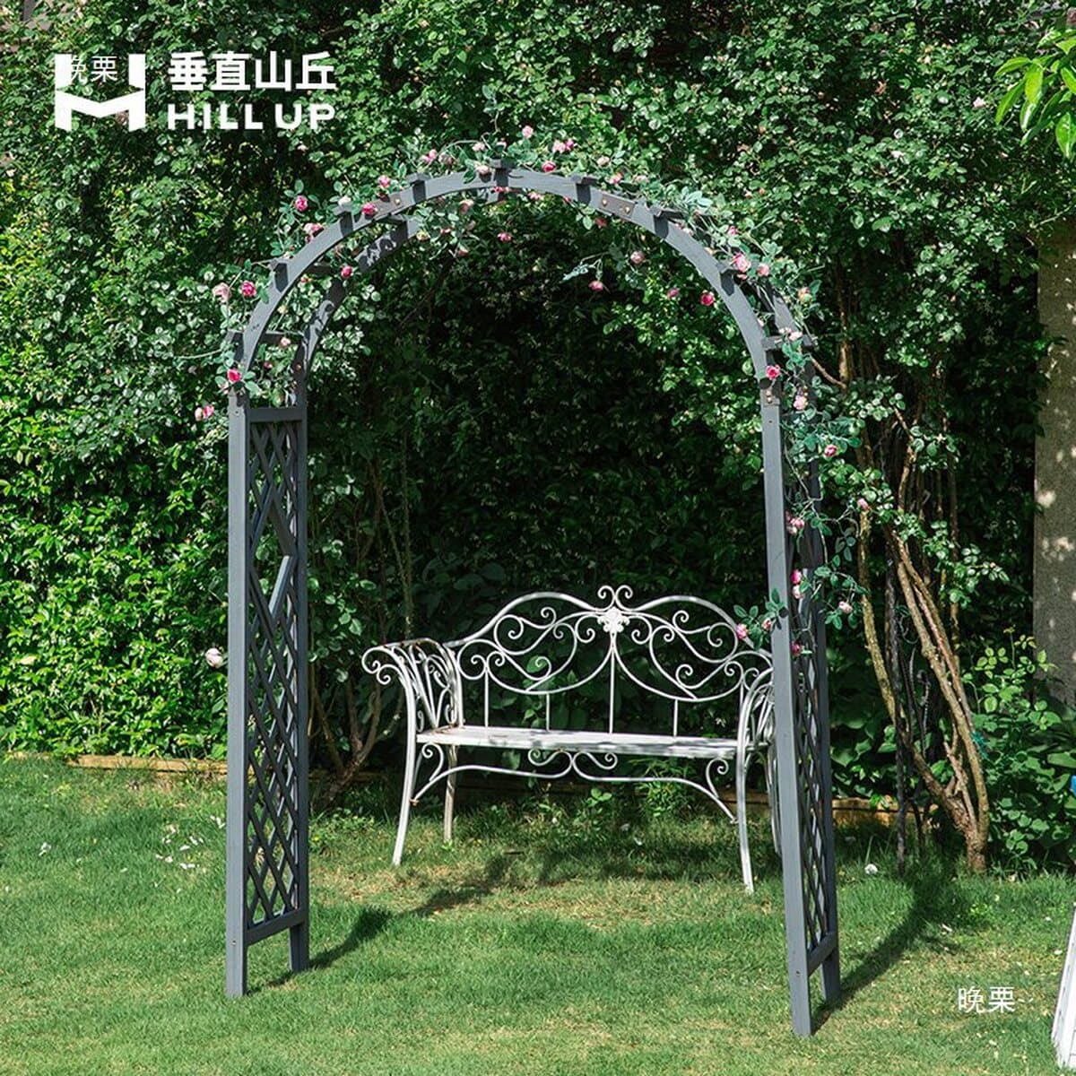 Антикоррозионная деревянная арка, подставка для цветов, купольный дом, сад, роза, беседка с посадочной коробкой, вход во...