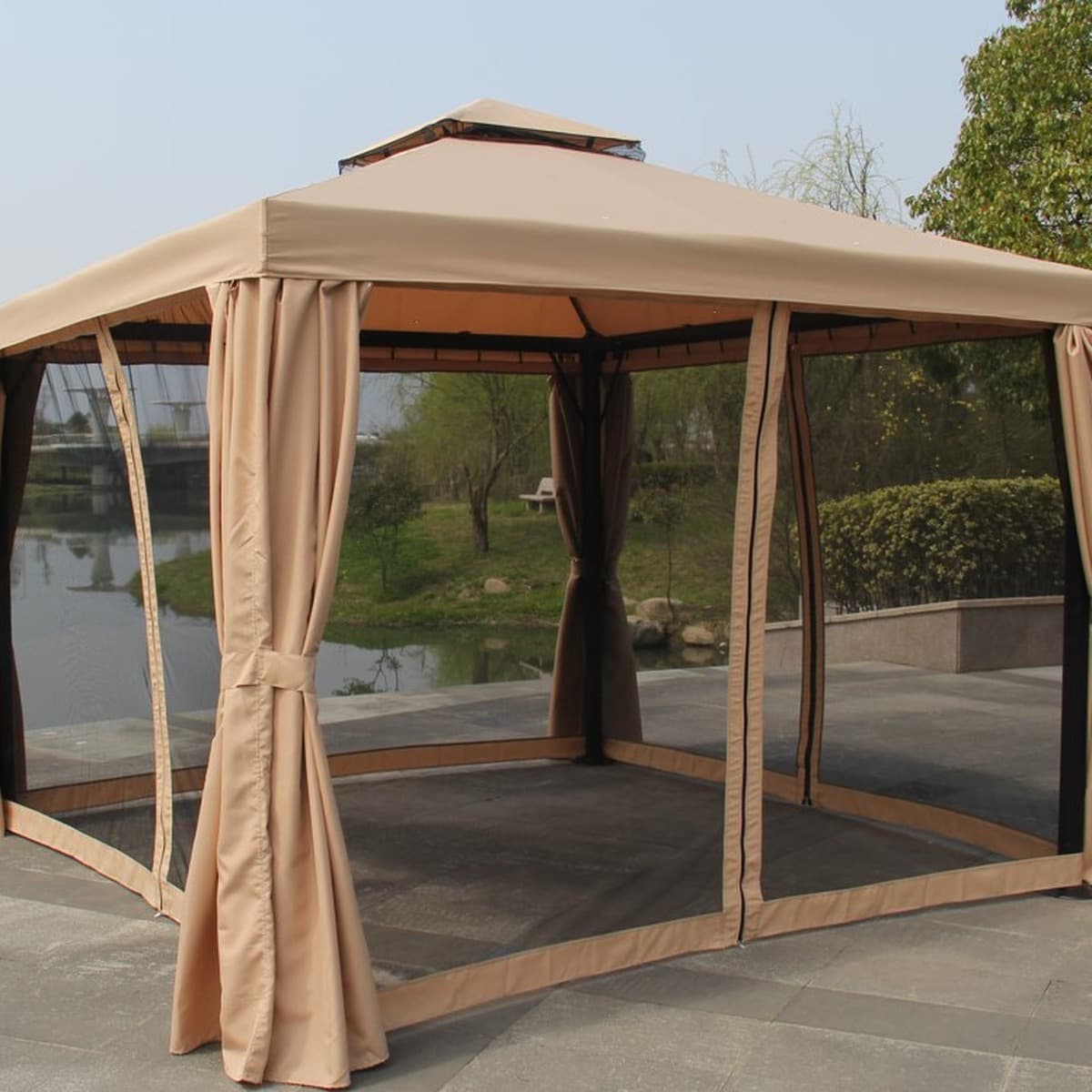 Римская палатка открытая беседка Коммерческая палатка сад вилла двор Тент Открытый Автомобиль навес свадьба