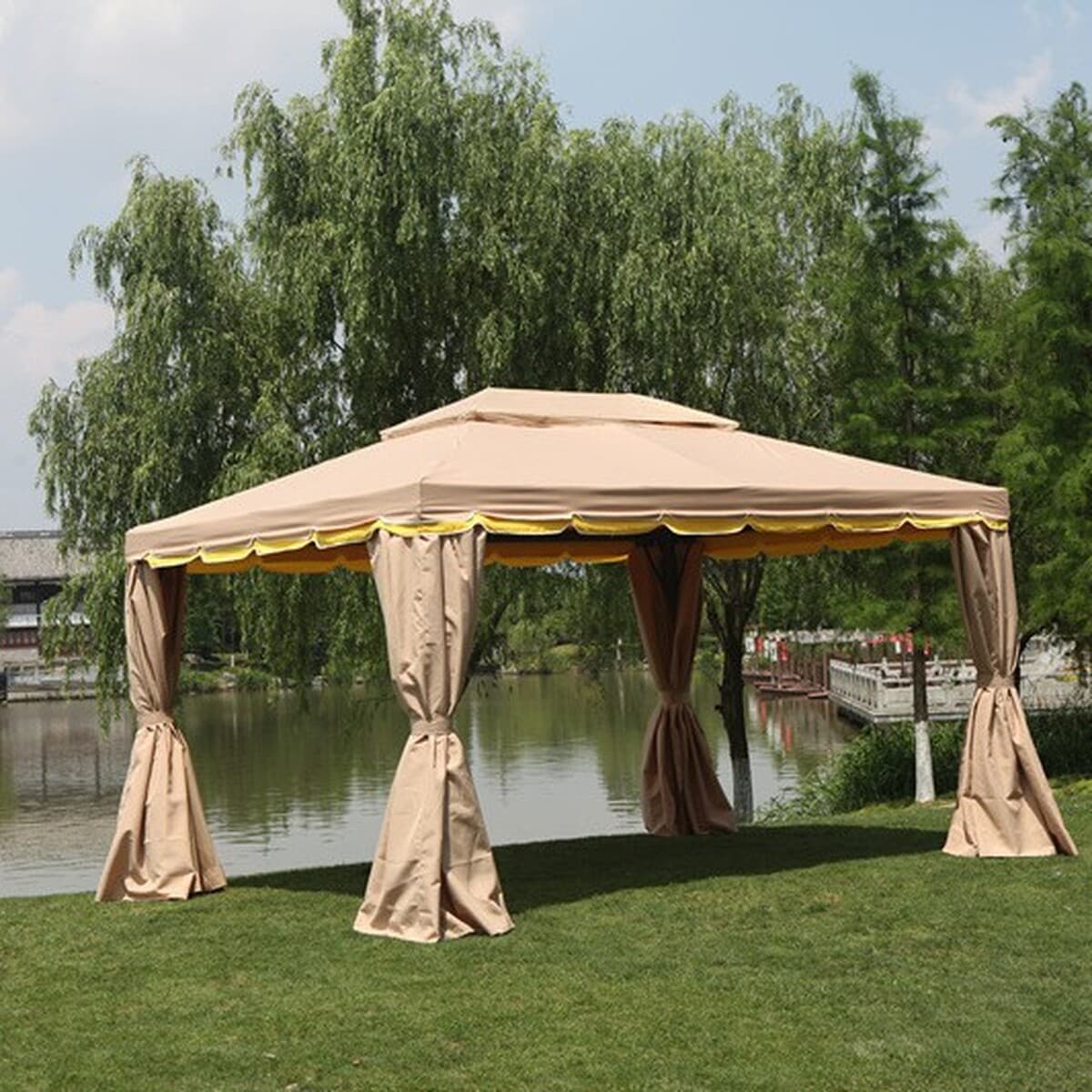 Римская палатка открытая беседка Коммерческая палатка сад вилла двор Тент Открытый Автомобиль навес свадьба
