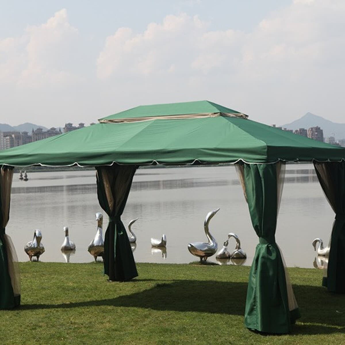 Римская палатка открытая беседка Коммерческая палатка сад вилла двор Тент Открытый Автомобиль навес свадьба