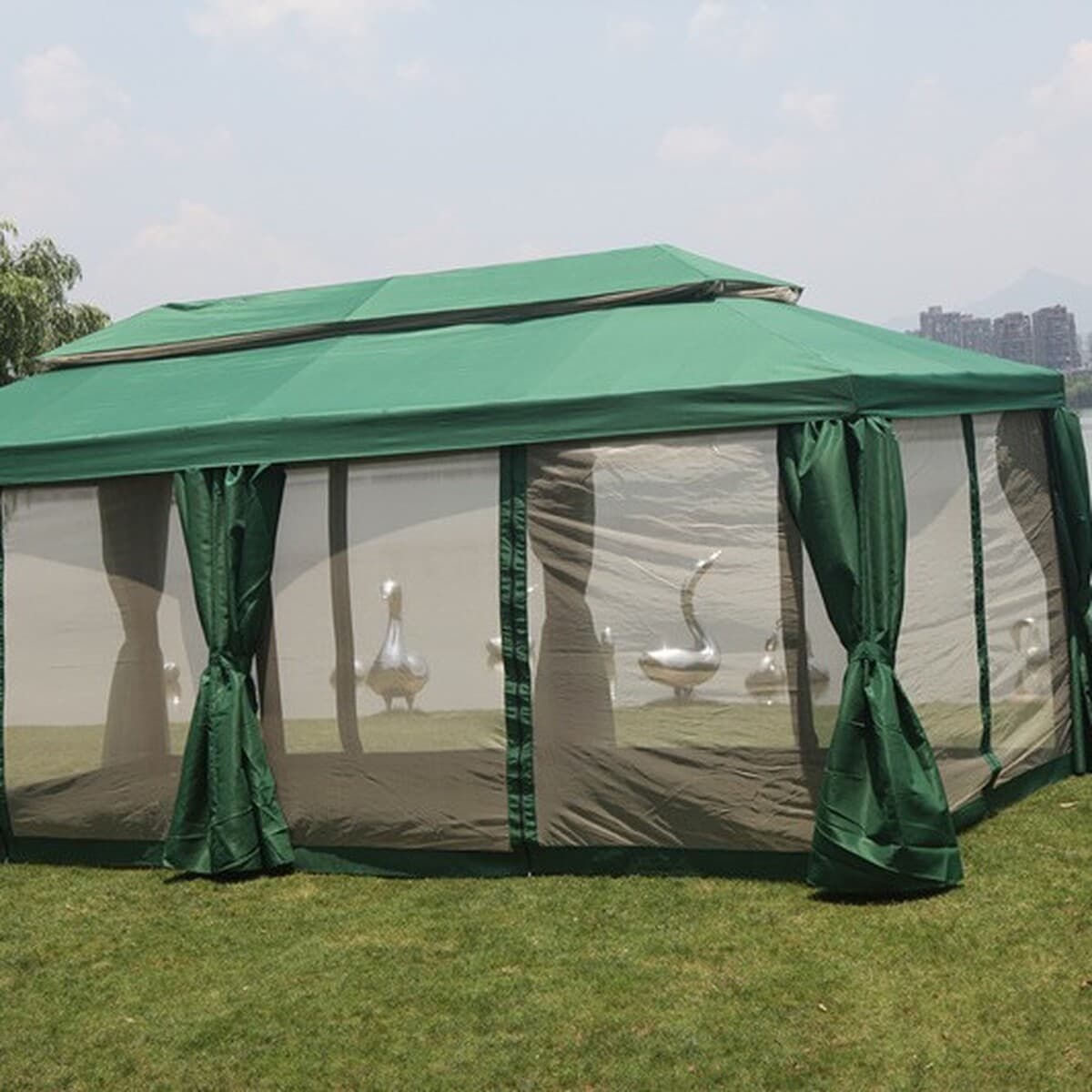 Римская палатка открытая беседка Коммерческая палатка сад вилла двор Тент Открытый Автомобиль навес свадьба