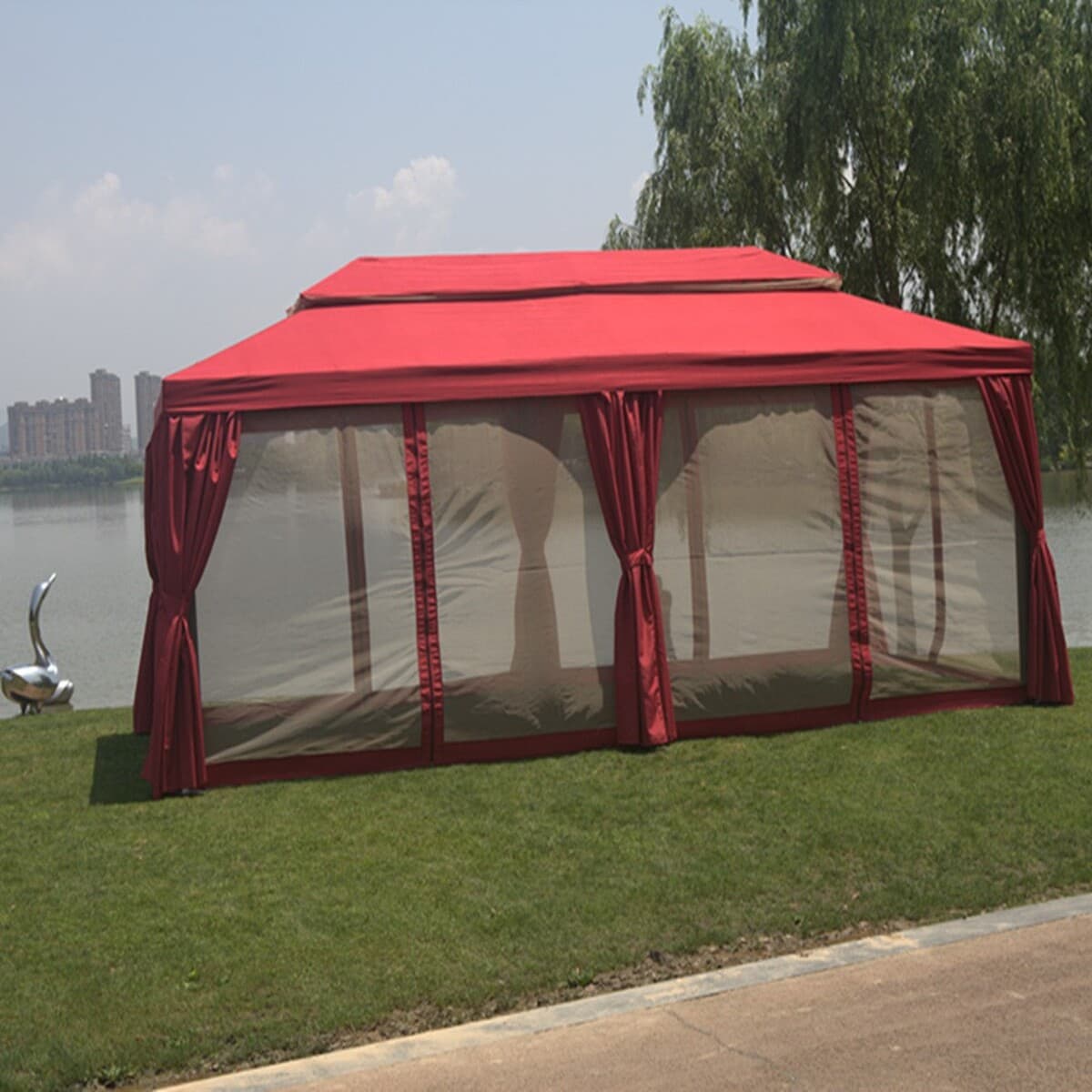 Римская палатка открытая беседка Коммерческая палатка сад вилла двор Тент Открытый Автомобиль навес свадьба